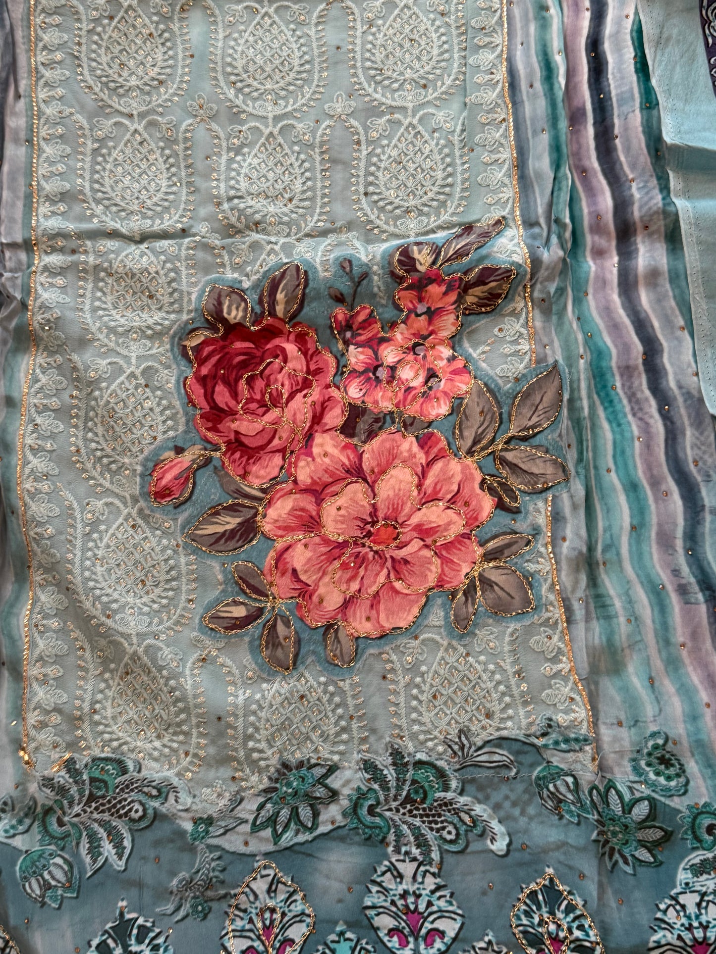 MAKHMAL PURE CREPE EMBROIDERY SUIT 5Q