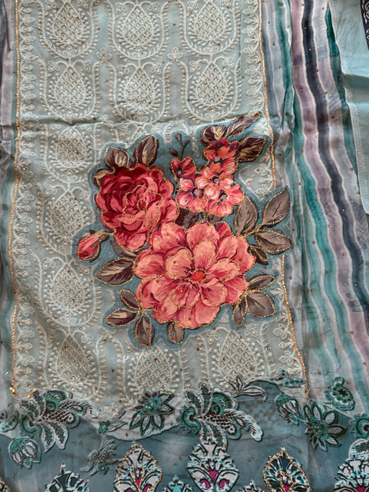 MAKHMAL PURE CREPE EMBROIDERY SUIT 5Q