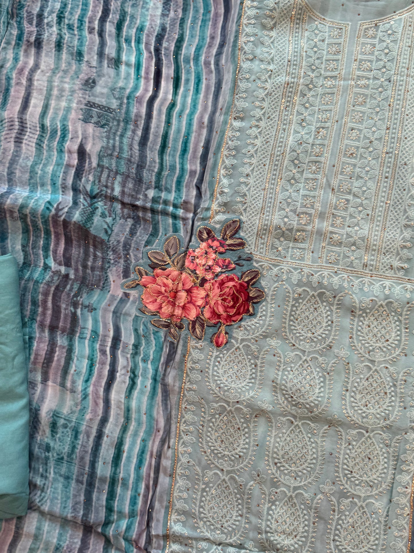 MAKHMAL PURE CREPE EMBROIDERY SUIT 5Q