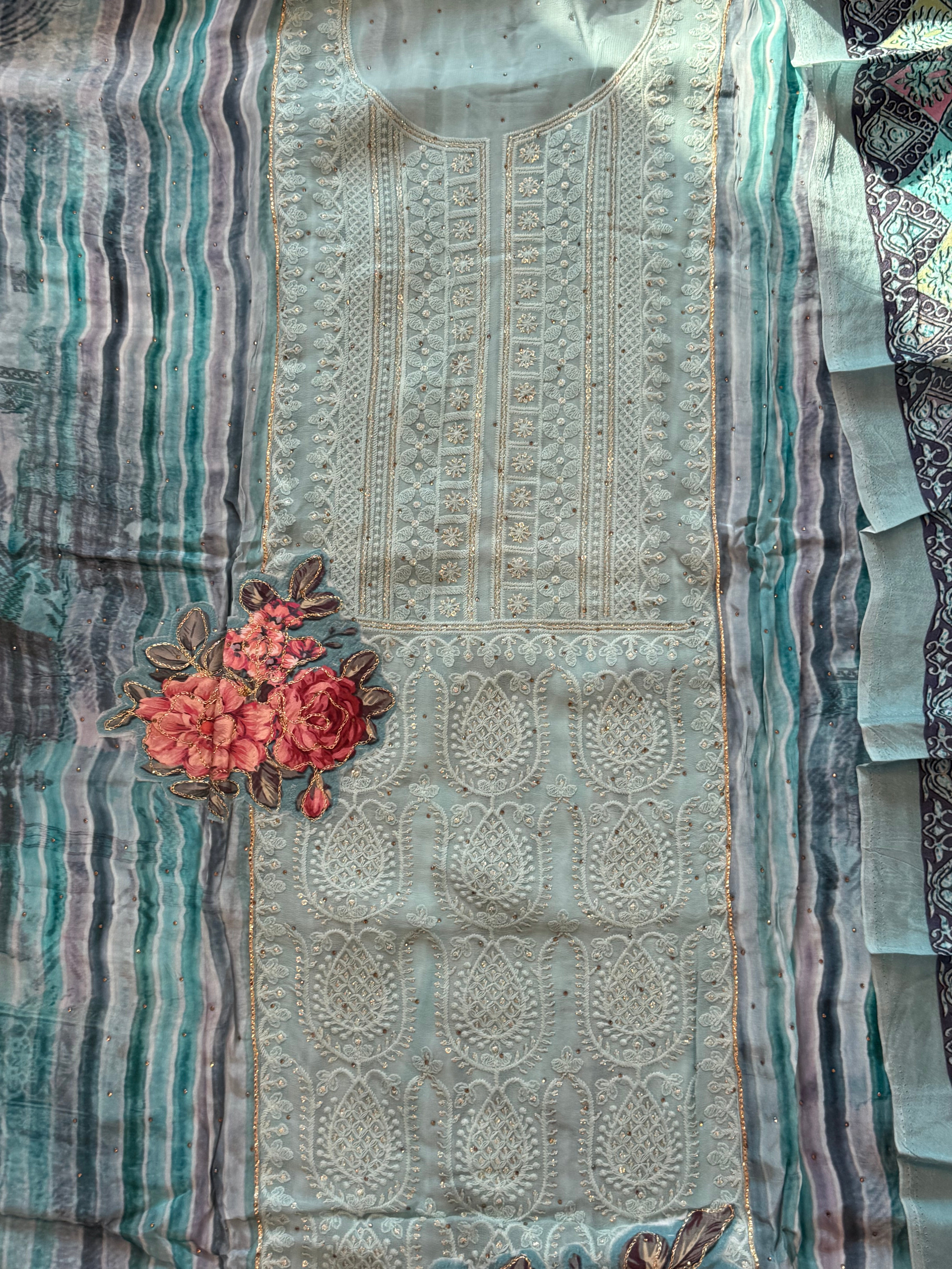 MAKHMAL PURE CREPE EMBROIDERY SUIT 5Q