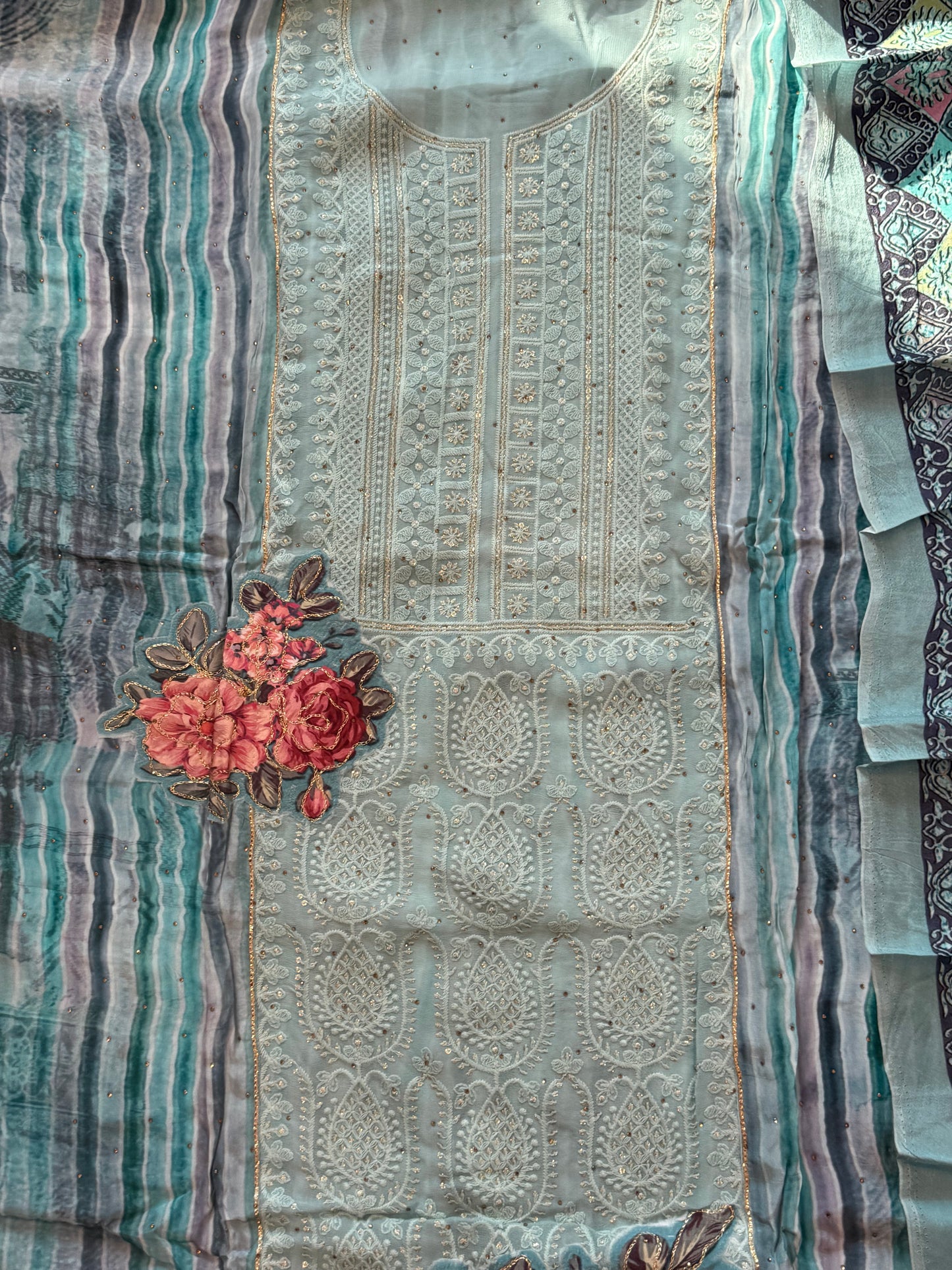 MAKHMAL PURE CREPE EMBROIDERY SUIT 5Q