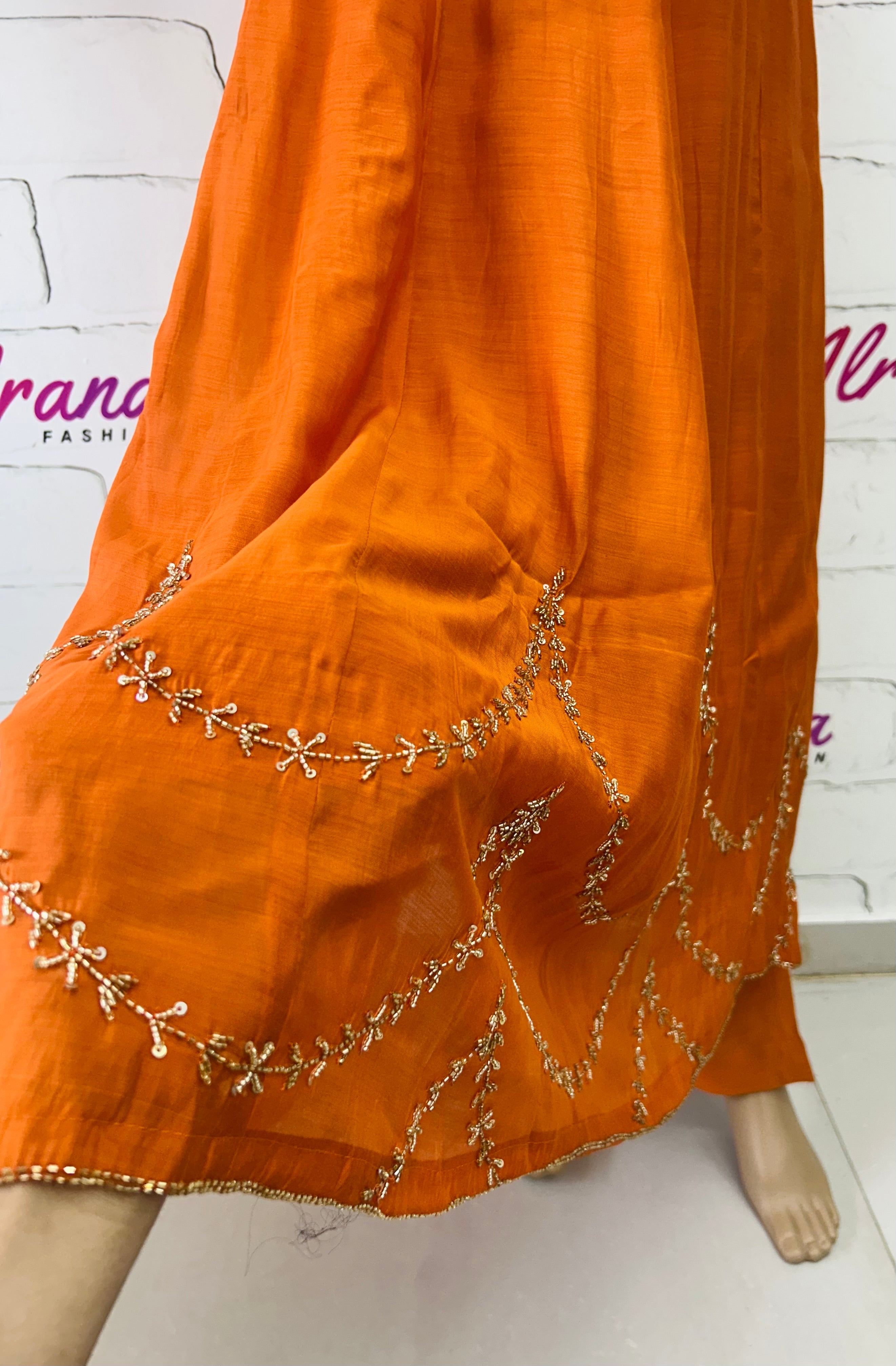 MUL CHANDERI HANDWORK FROCK 8001 Q