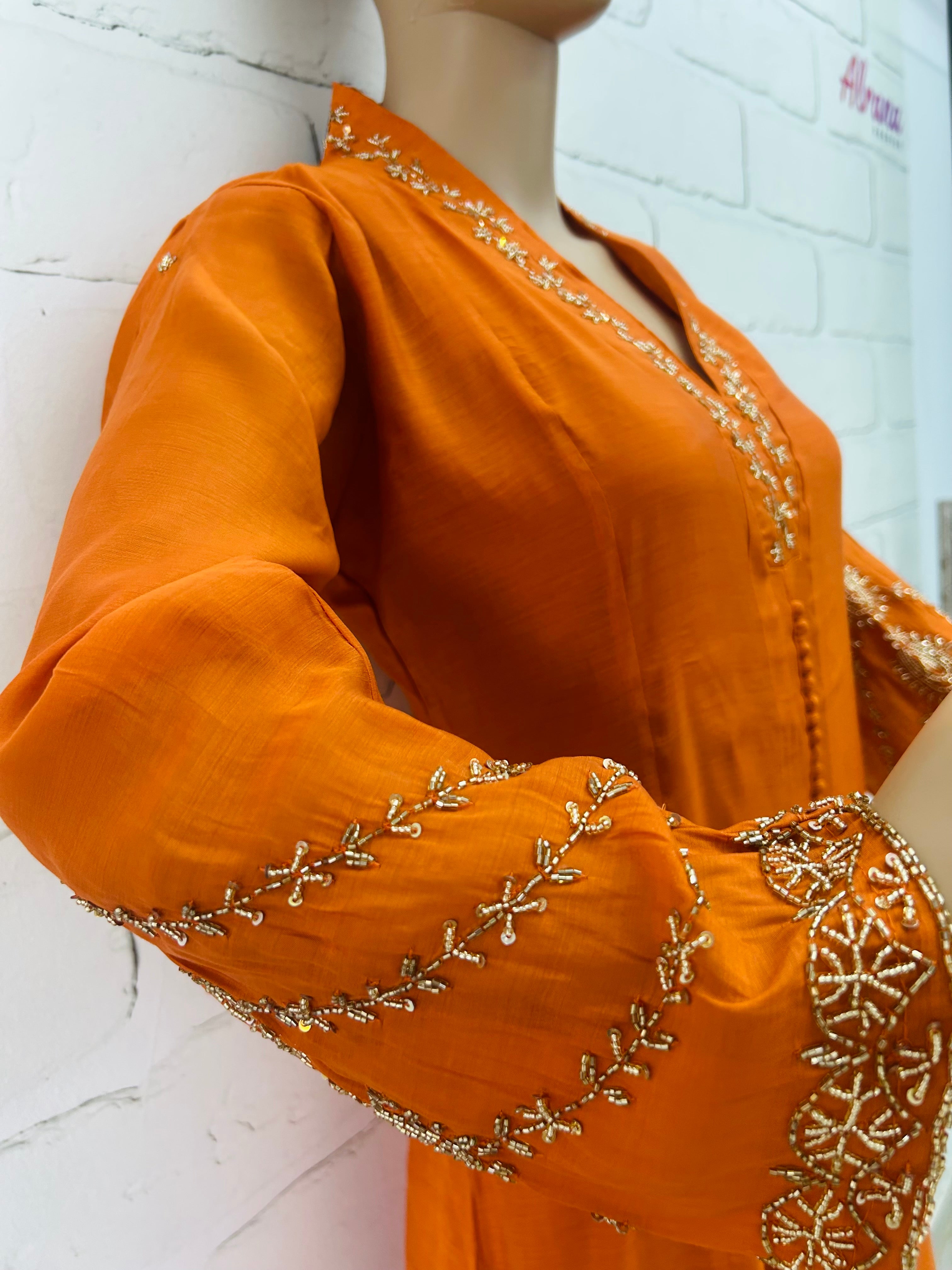 MUL CHANDERI HANDWORK FROCK 8001 Q