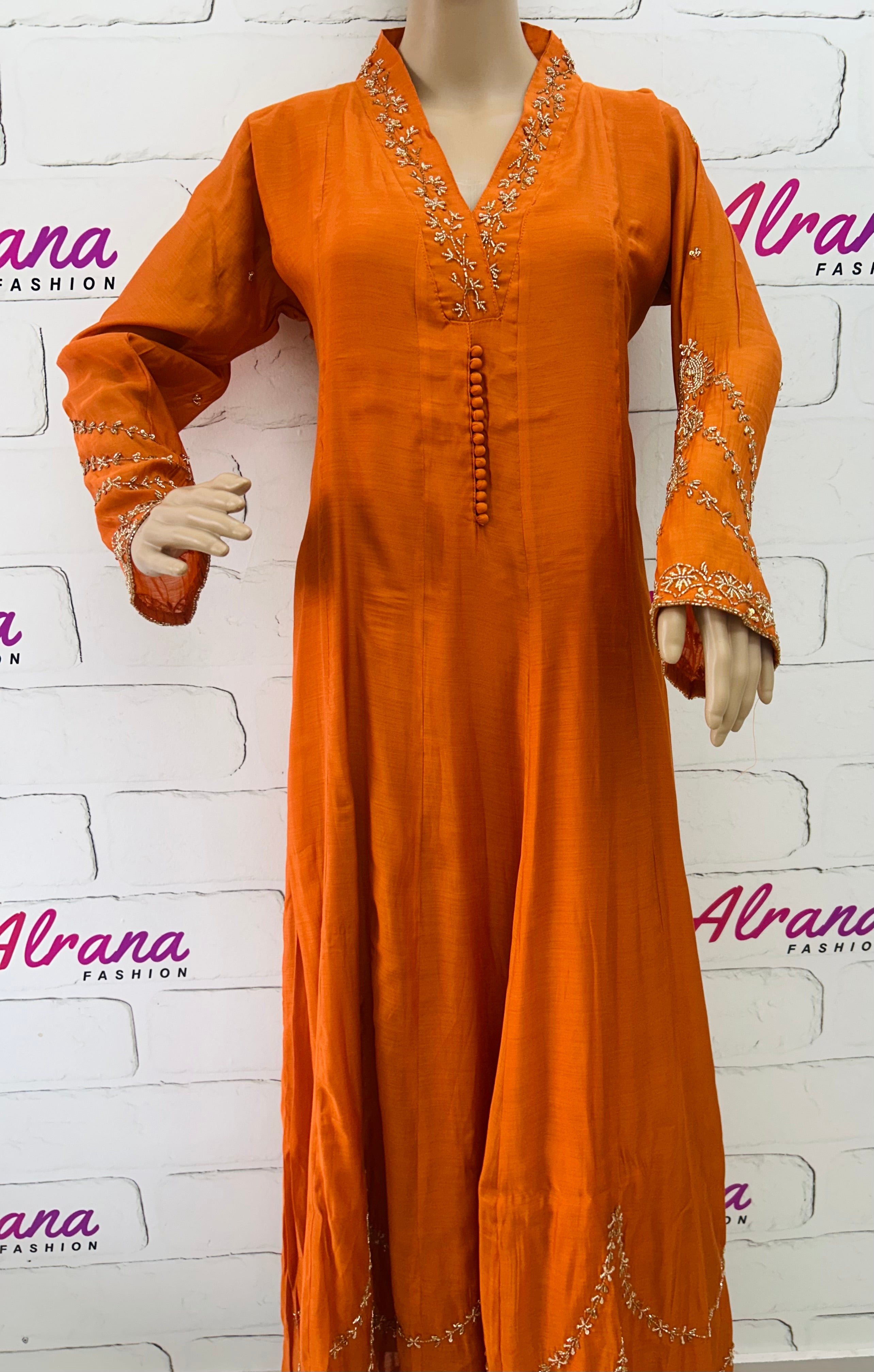 MUL CHANDERI HANDWORK FROCK 8001 Q