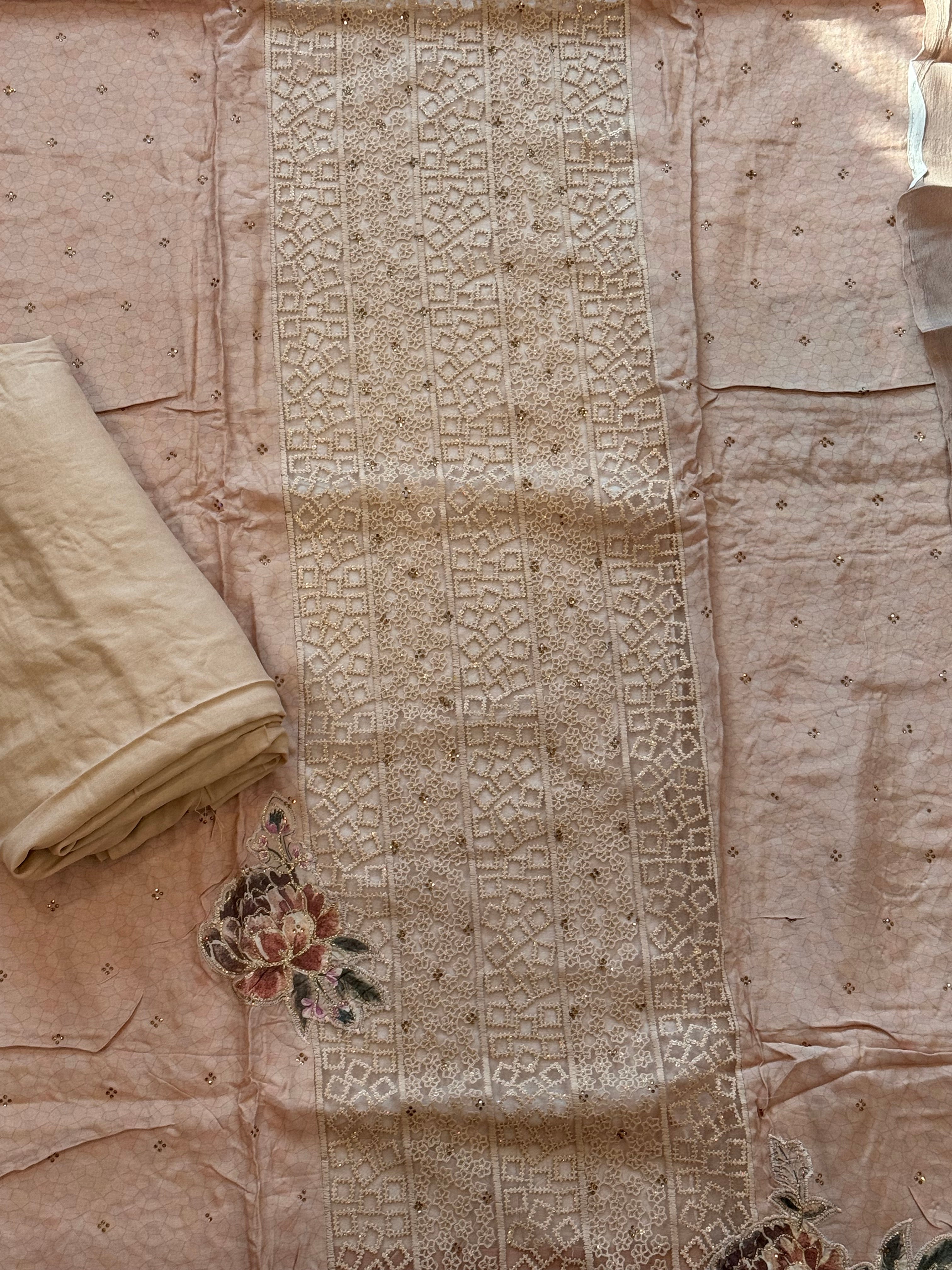 MAKHMAL PURE CREPE EMBROIDERY SUIT 8 Q