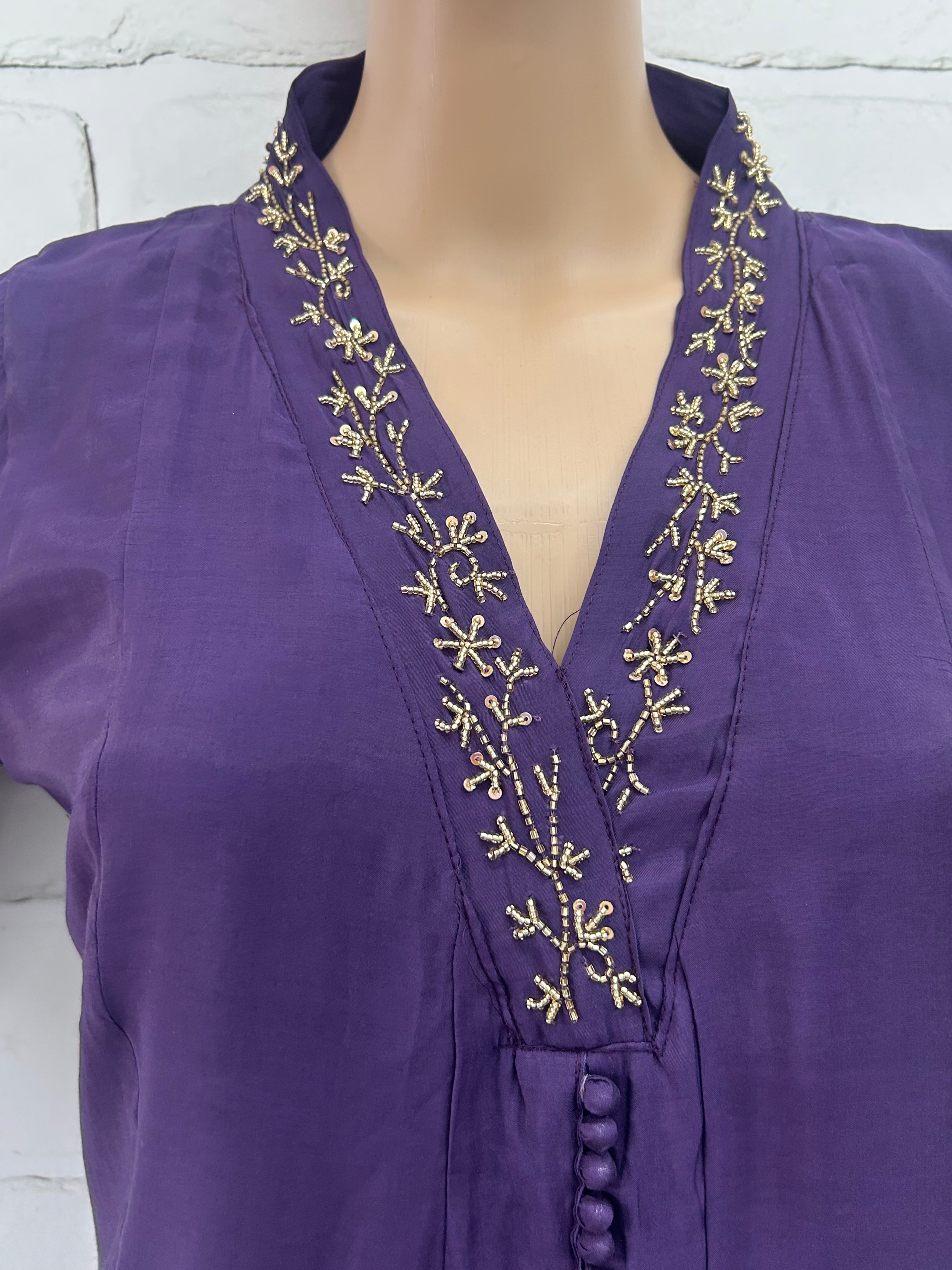 MUL CHANDERI HANDWORK FROCK 8001 Q