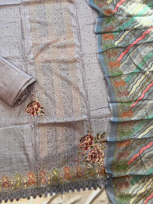 MAKHMAL PURE CREPE EMBROIDERY SUIT 11 Q