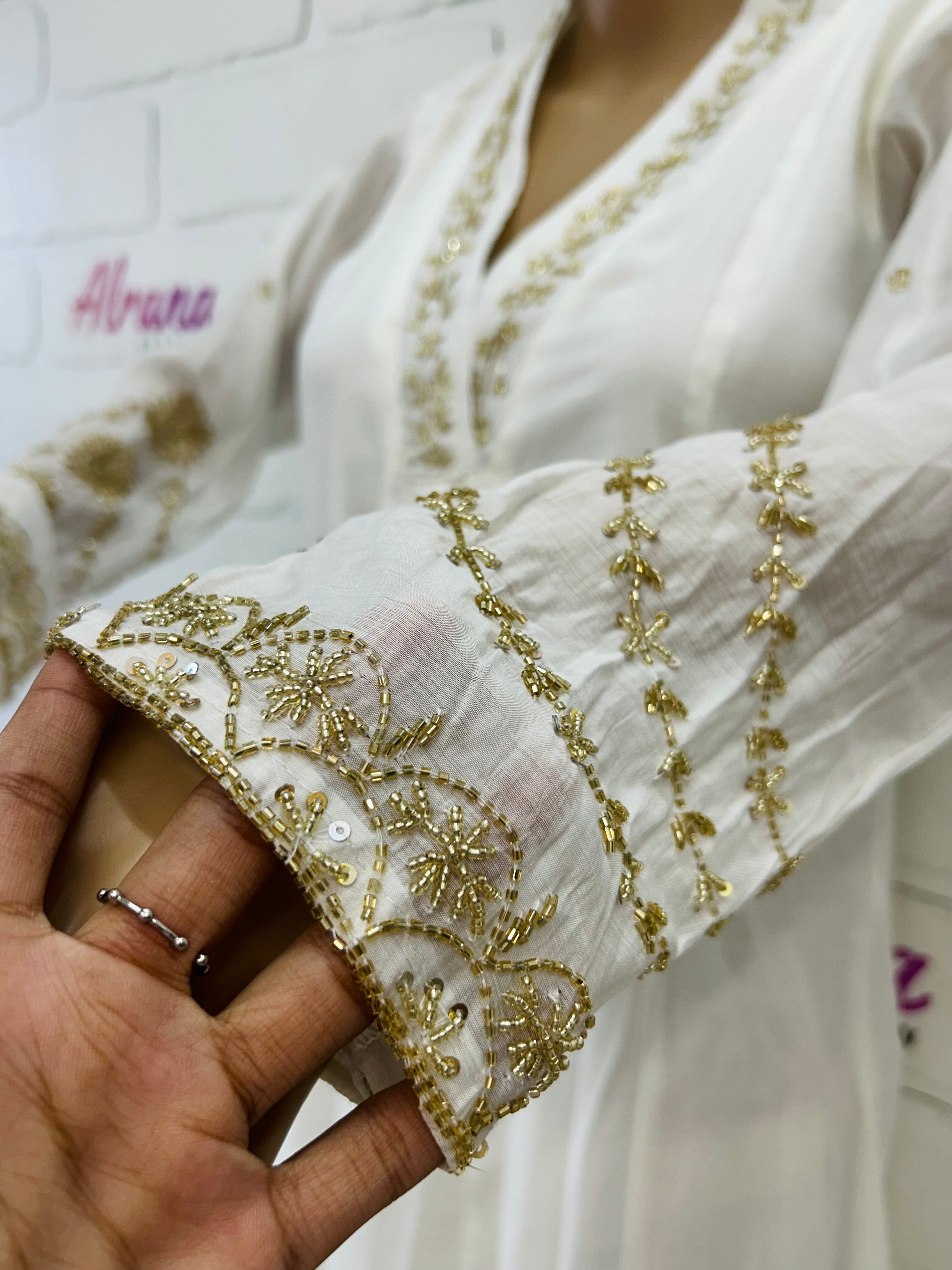 MUL CHANDERI HANDWORK FROCK 8001 Q