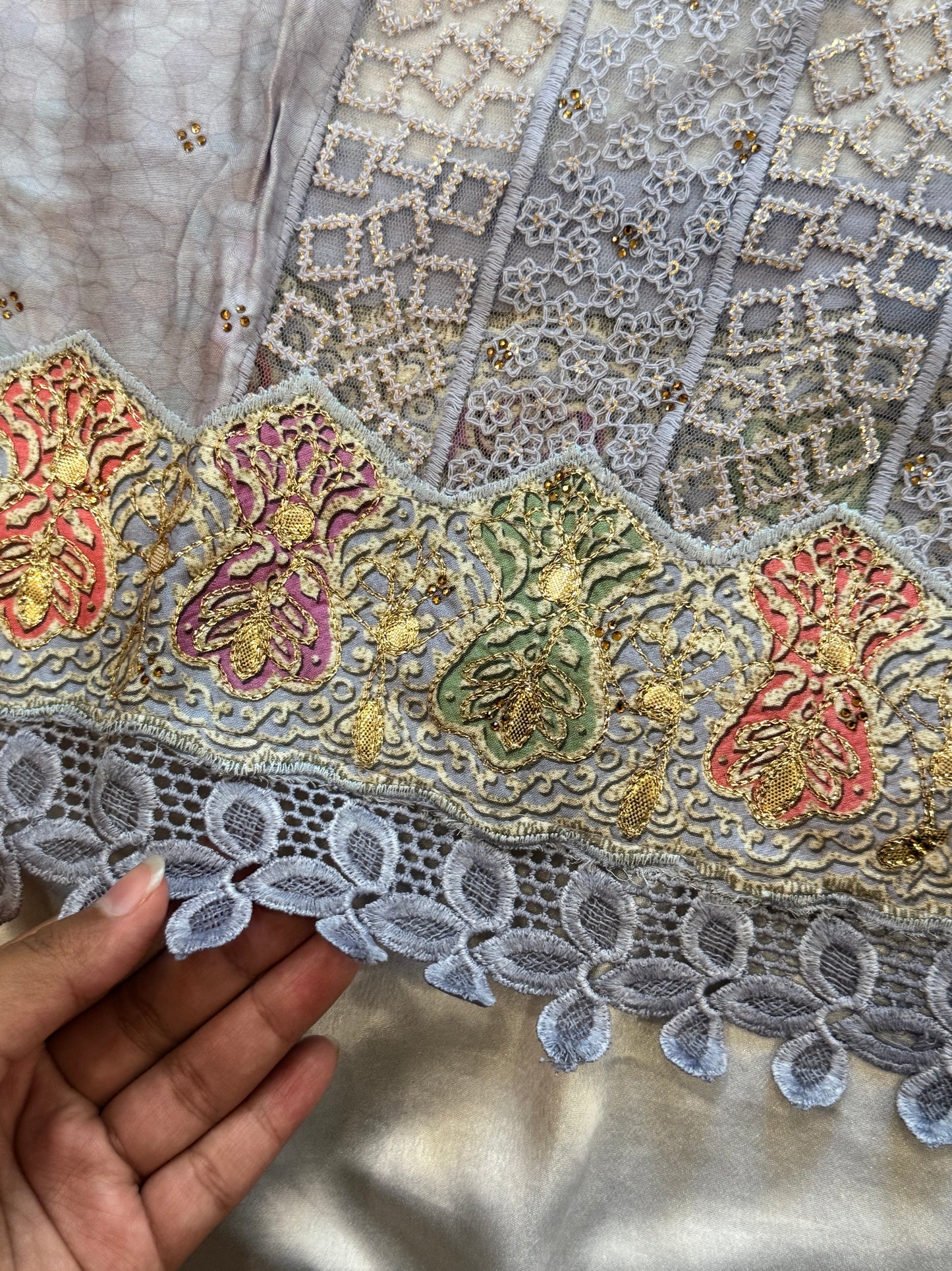 MAKHMAL PURE CREPE EMBROIDERY SUIT 11 Q