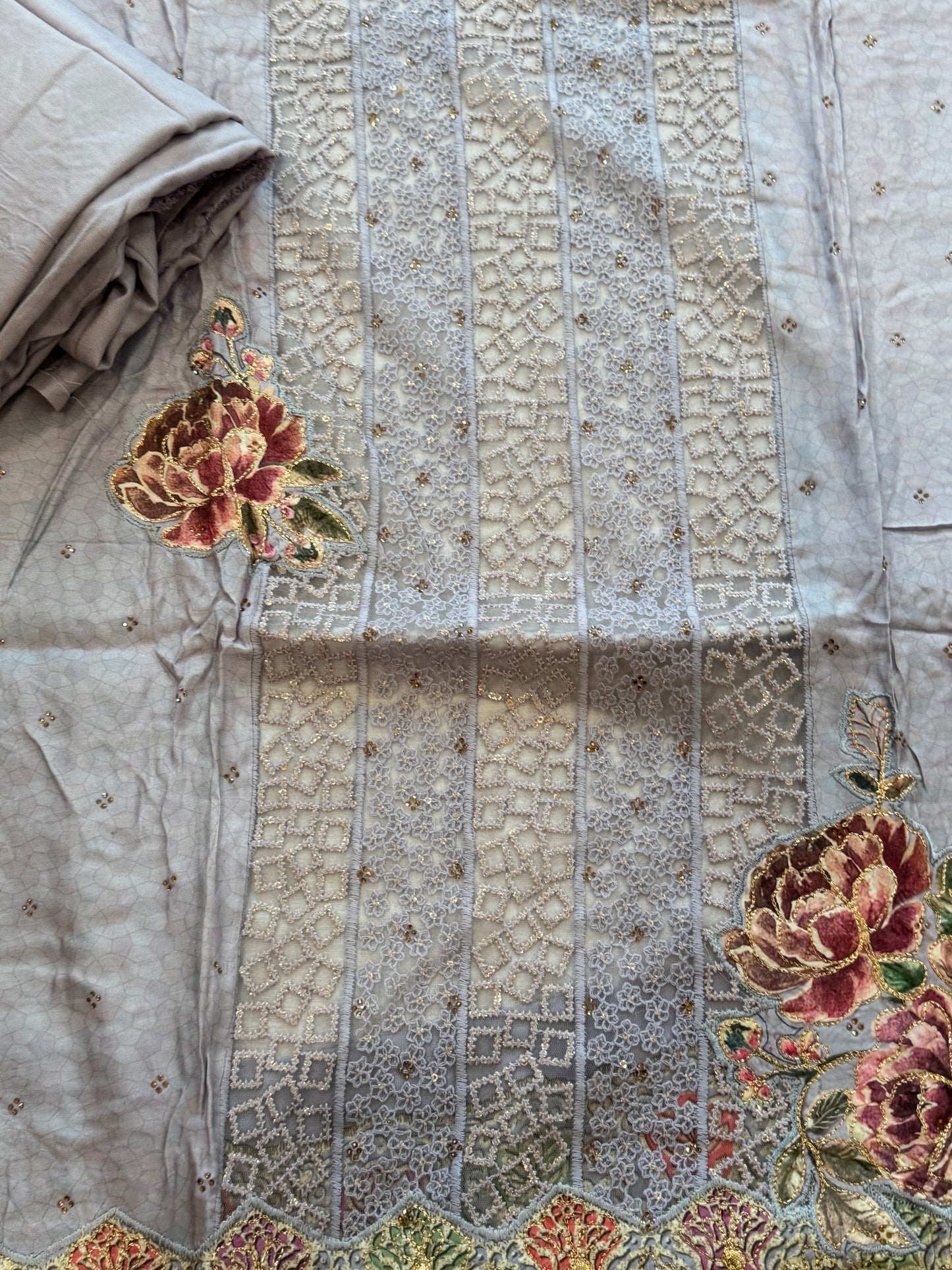 MAKHMAL PURE CREPE EMBROIDERY SUIT 11 Q