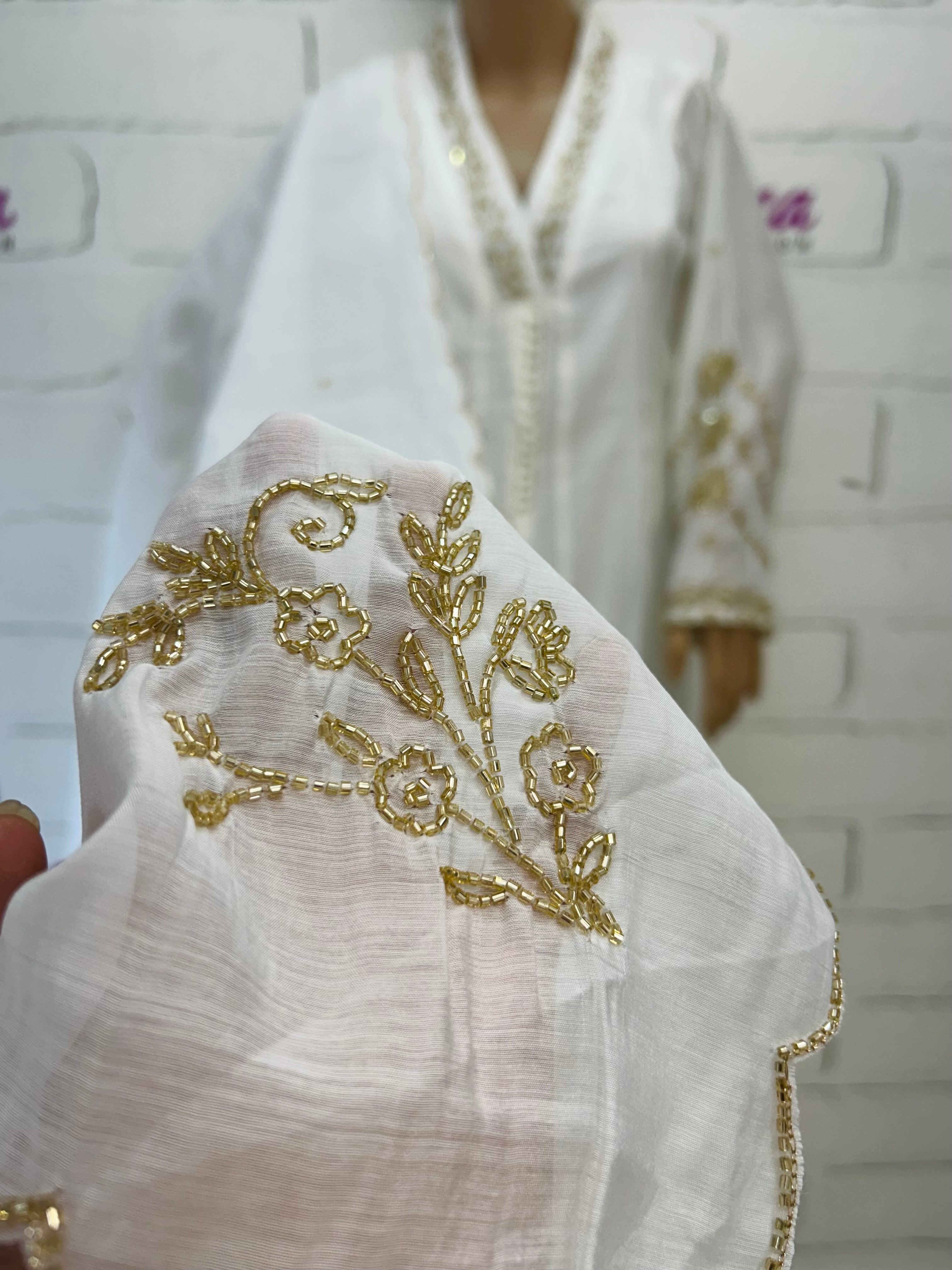 MUL CHANDERI HANDWORK FROCK 8001 Q