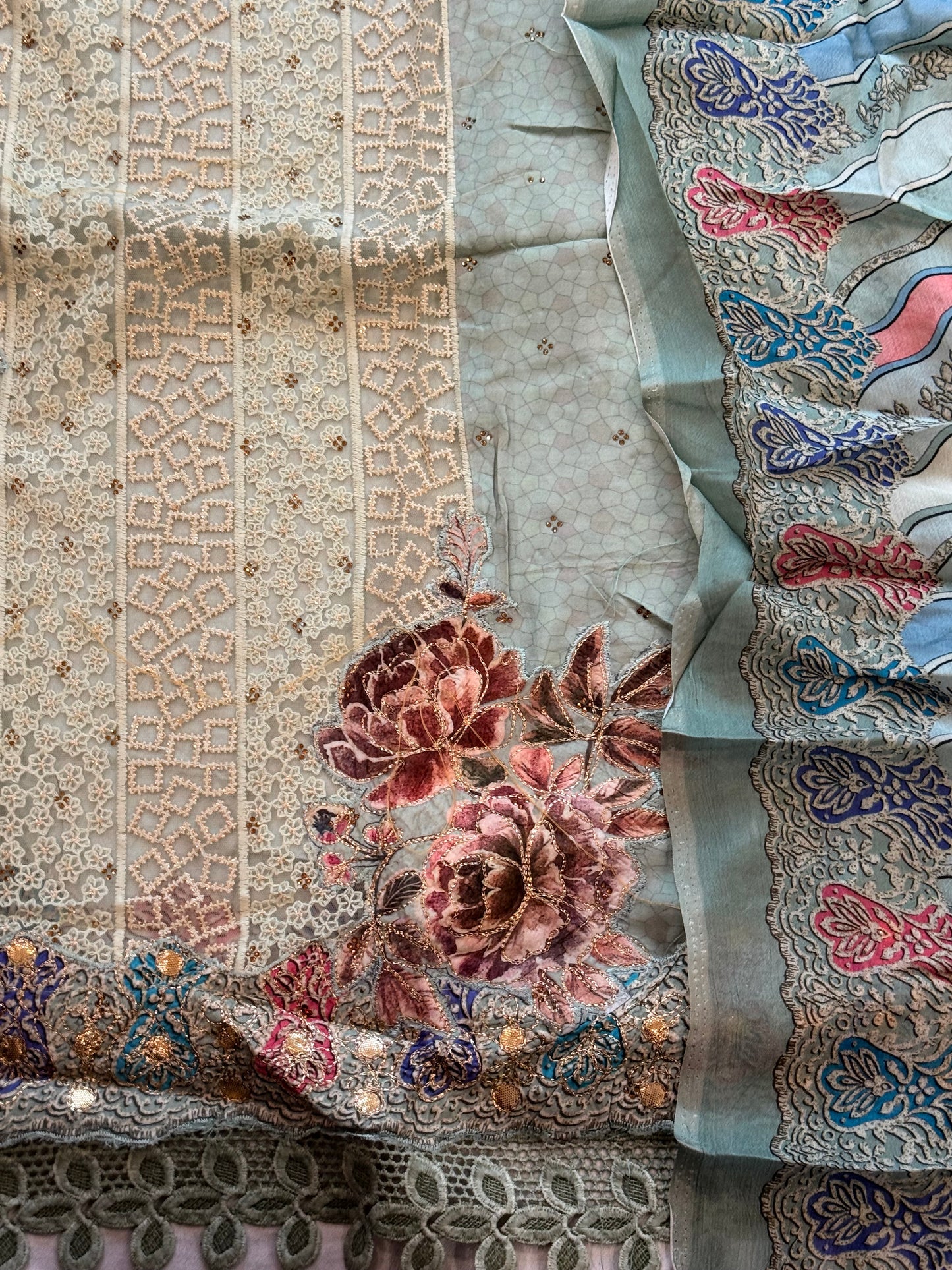 MAKHMAL PURE CREPE EMBROIDERY SUIT 9 Q