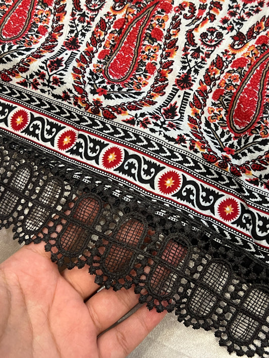 ELAHE BLACK COTTON EMBROIDERY SUIT 1
