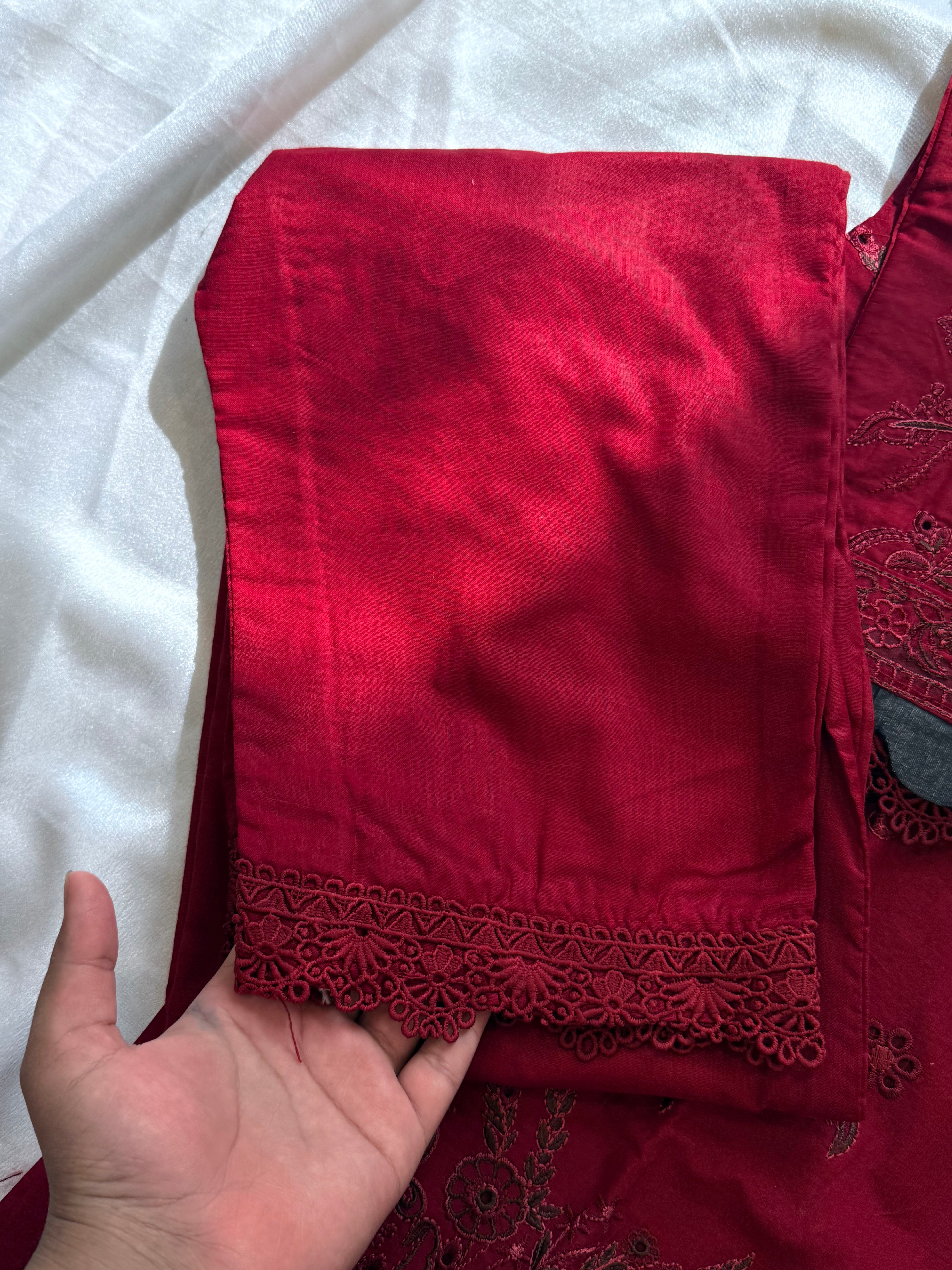 HANIA MAROON READYMADE SUIT
