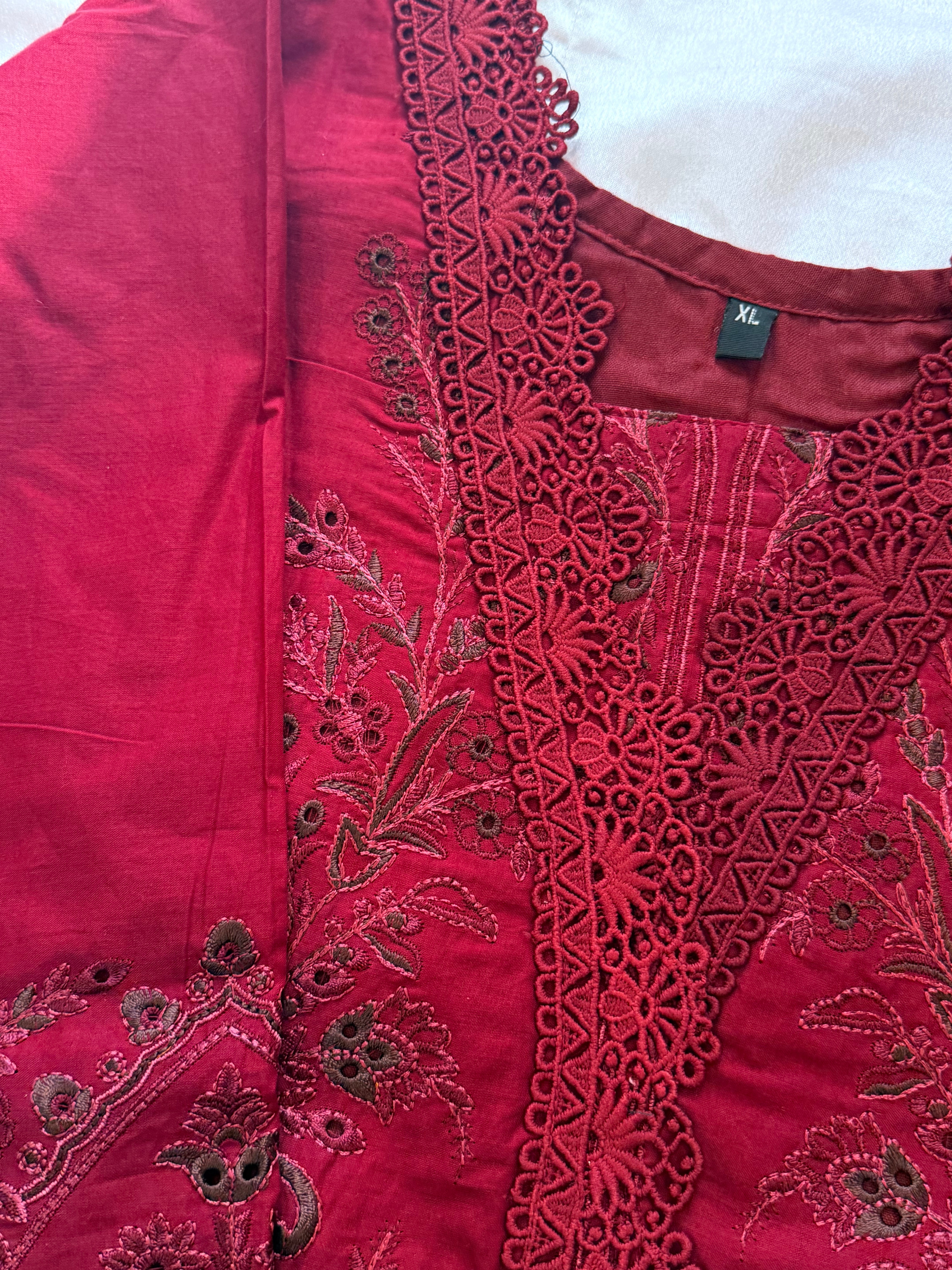 HANIA MAROON READYMADE SUIT