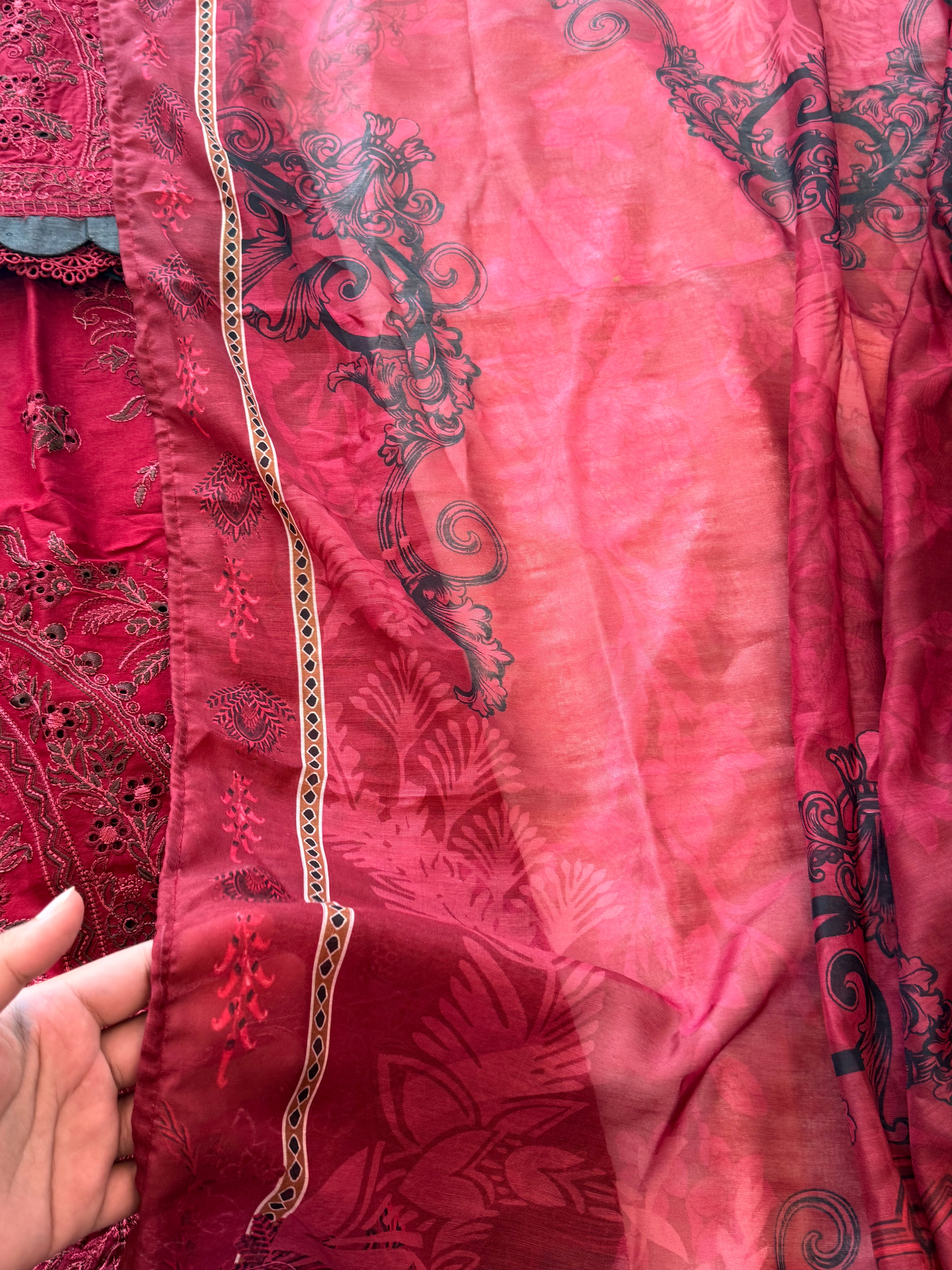 HANIA MAROON READYMADE SUIT