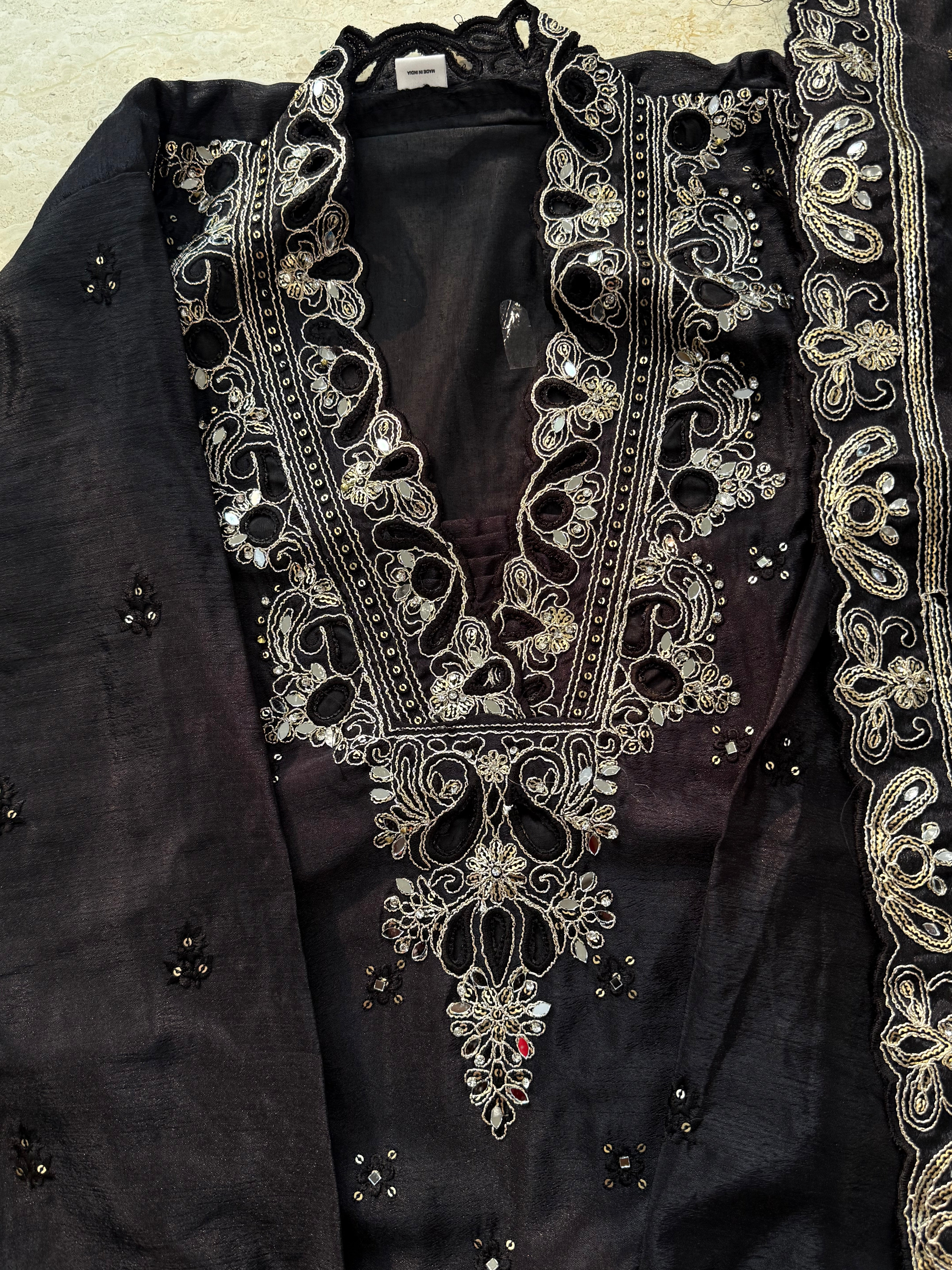 CHINNON SILK READYMADE EMBROIDERY SUIT 977 Q