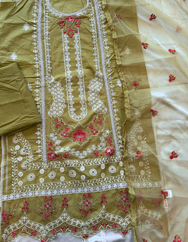 RAHI PURE COTTON EMBROIDERY SUIT 3 Q