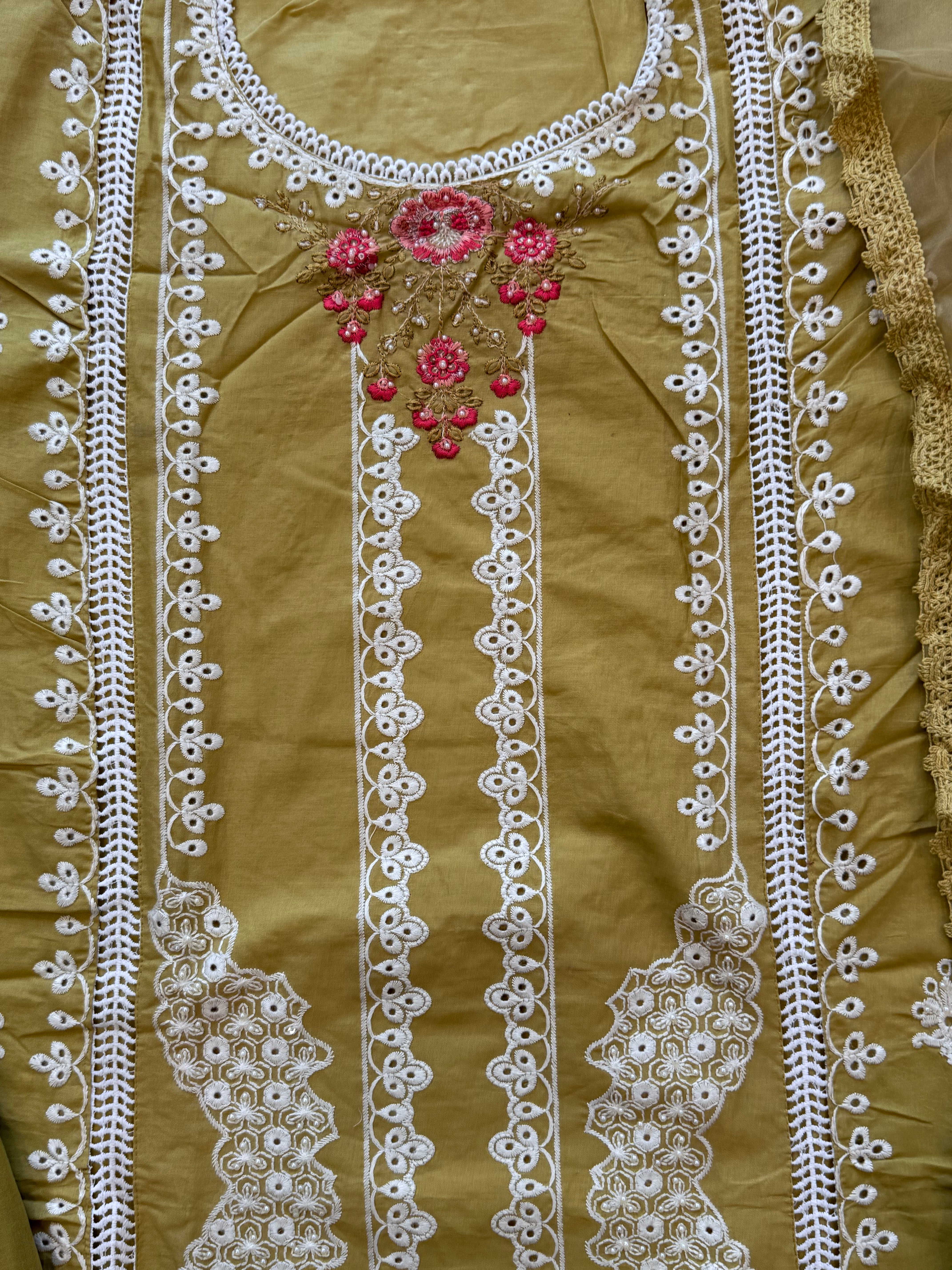 RAHI PURE COTTON EMBROIDERY SUIT 3 Q