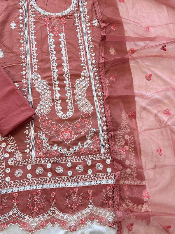 RAHI PURE COTTON EMBROIDERY SUIT 2 Q