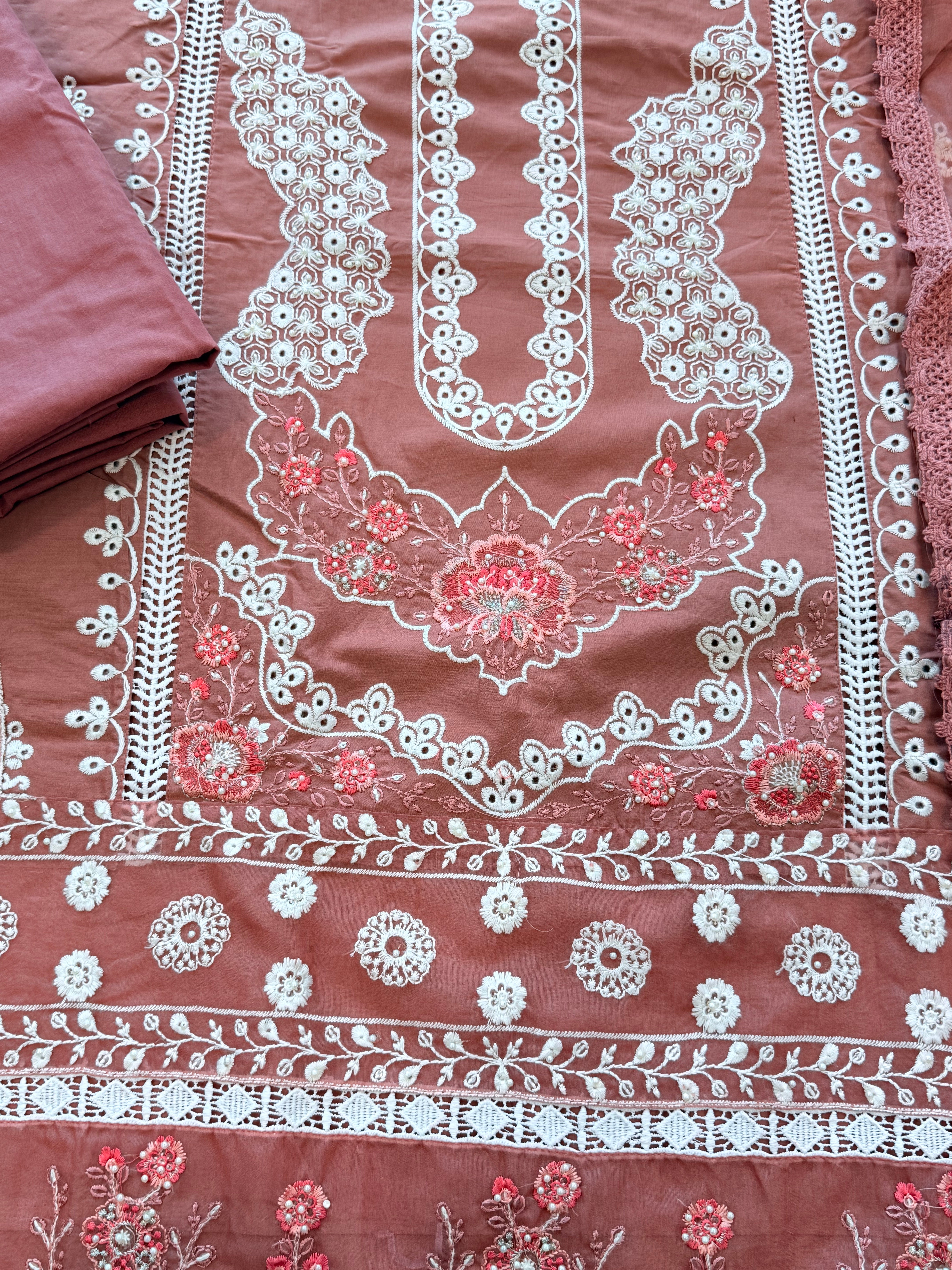RAHI PURE COTTON EMBROIDERY SUIT 2 Q