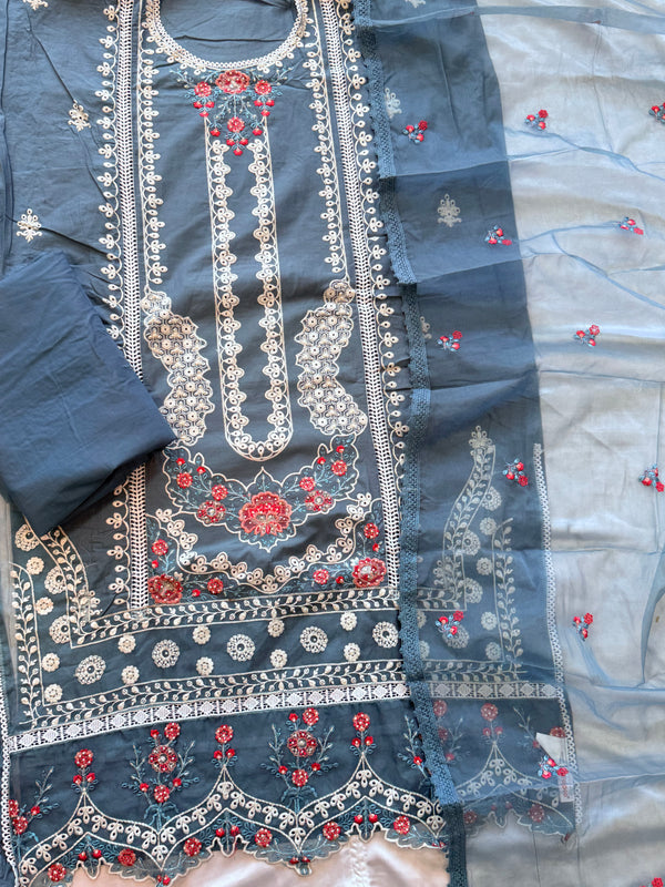 RAHI PURE COTTON EMBROIDERY SUIT 1 Q