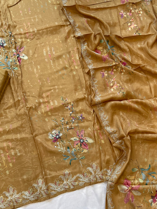 SAIRA MUSLIN HAND WORK EMBROIDERY SUIT 3 Q Q
