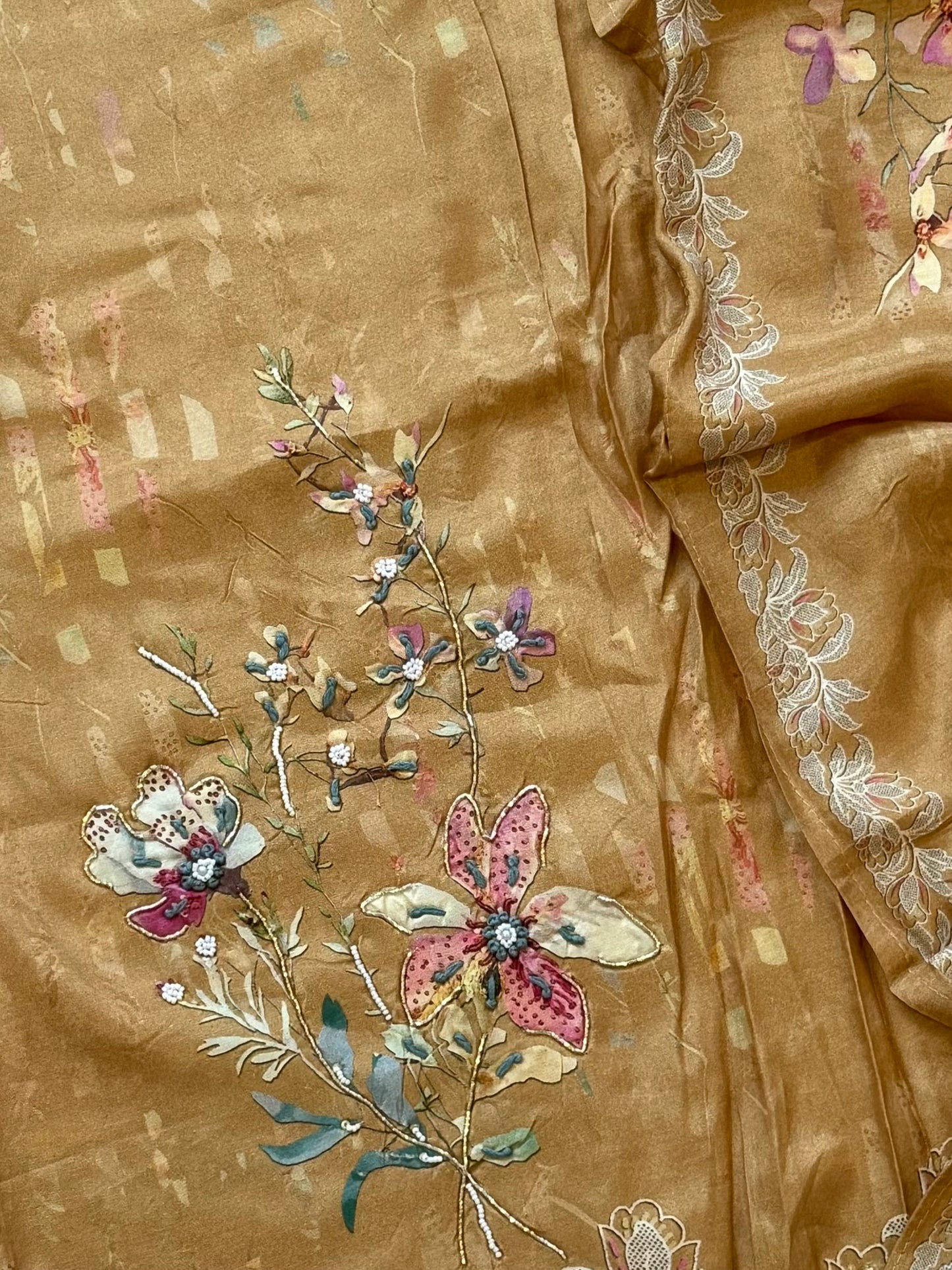 SAIRA MUSLIN HAND WORK EMBROIDERY SUIT 3 Q Q