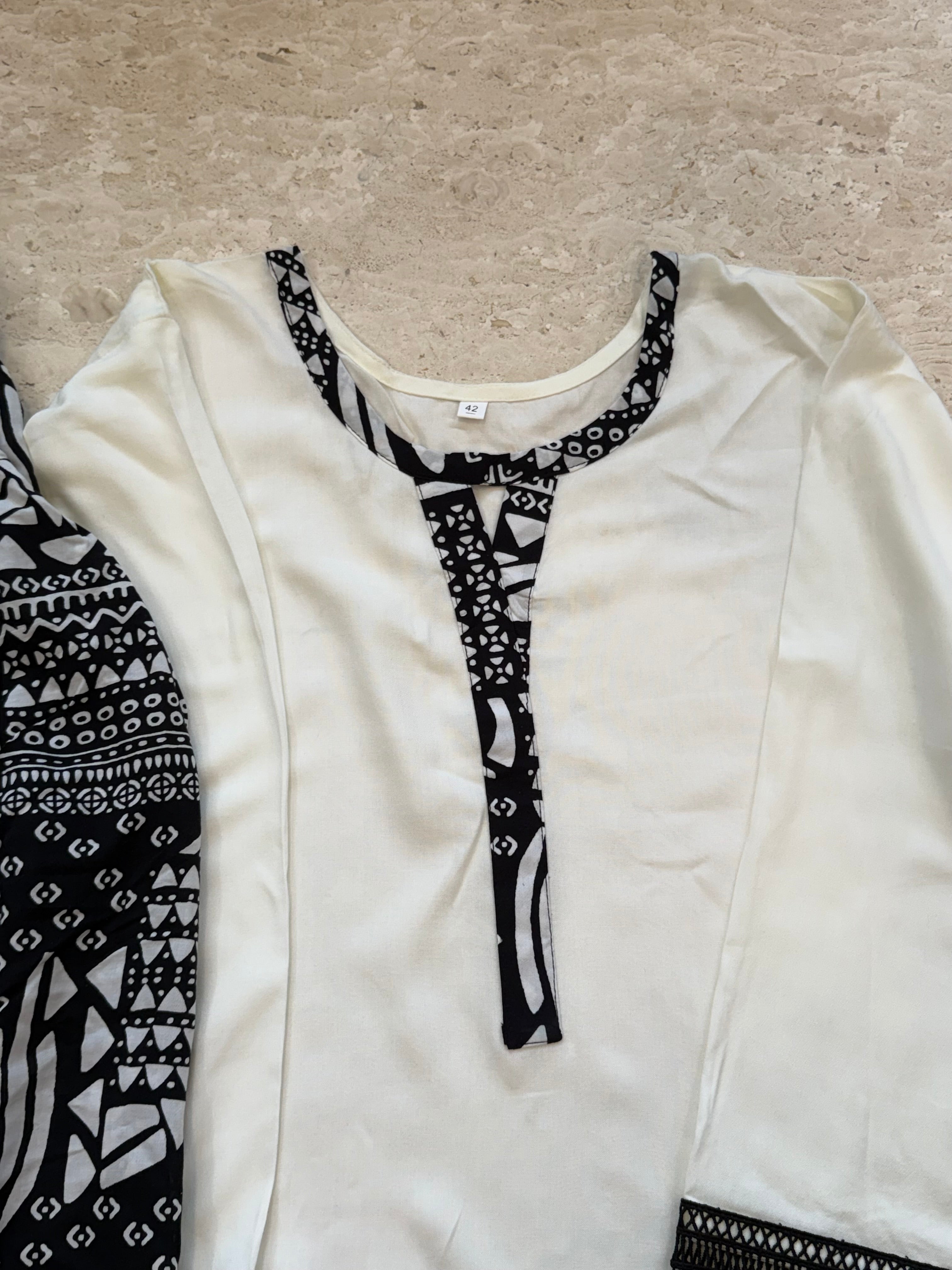 OFFWHITE FARSHI SHALWAR SUIT