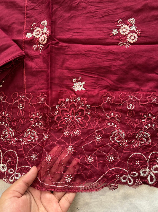 KAHF COTTON EMBROIDERY PATCH SUIT 2 Q