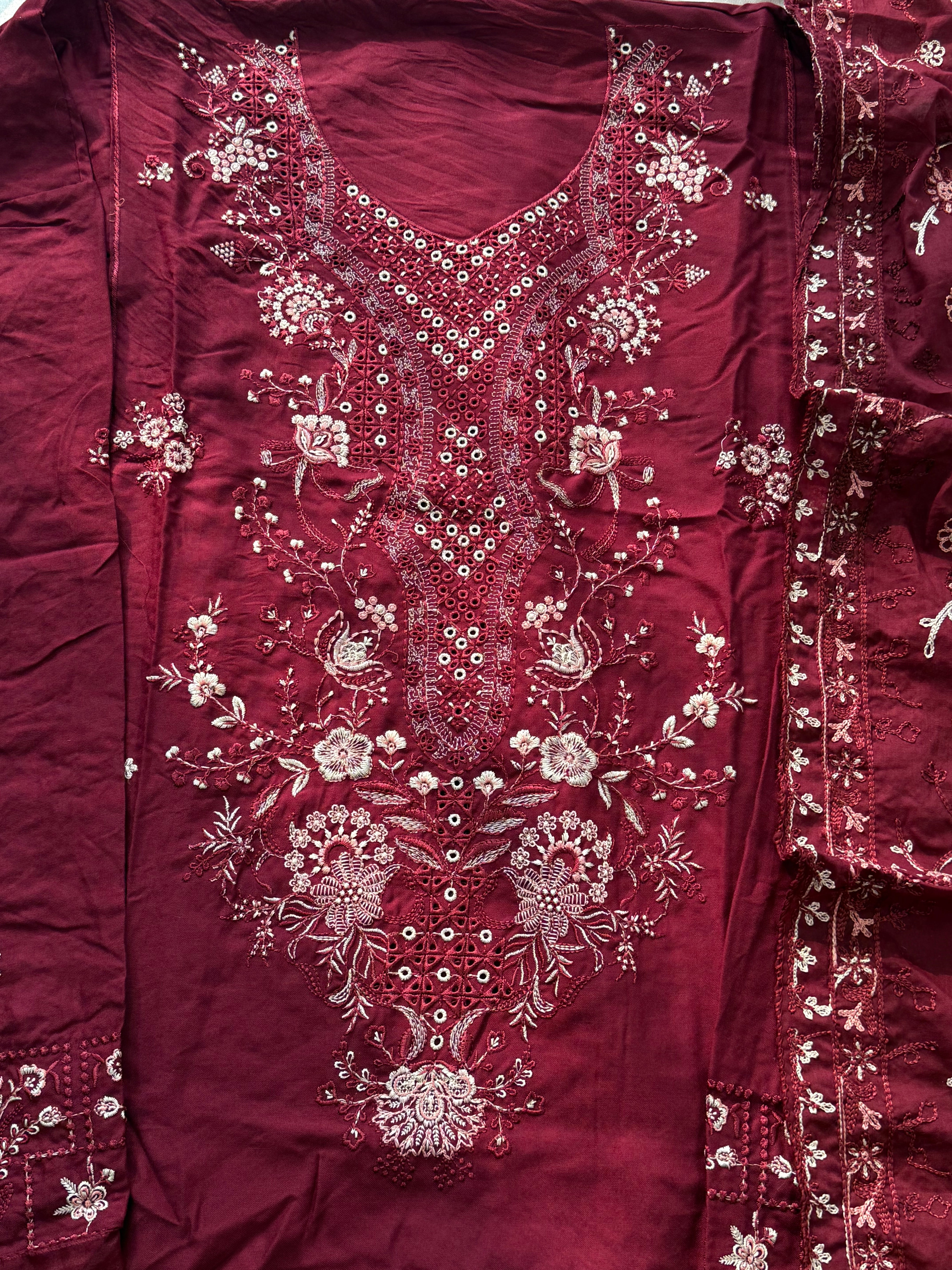 KAHF COTTON EMBROIDERY PATCH SUIT 4