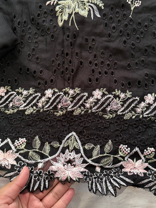 KAHF COTTON EMBROIDERY PATCH SUIT Q