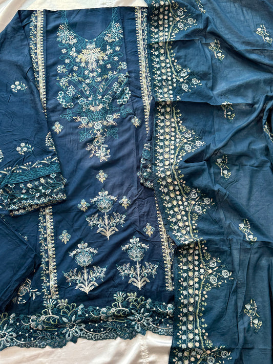 KAHF COTTON EMBROIDERY PATCH SUIT 4 Q