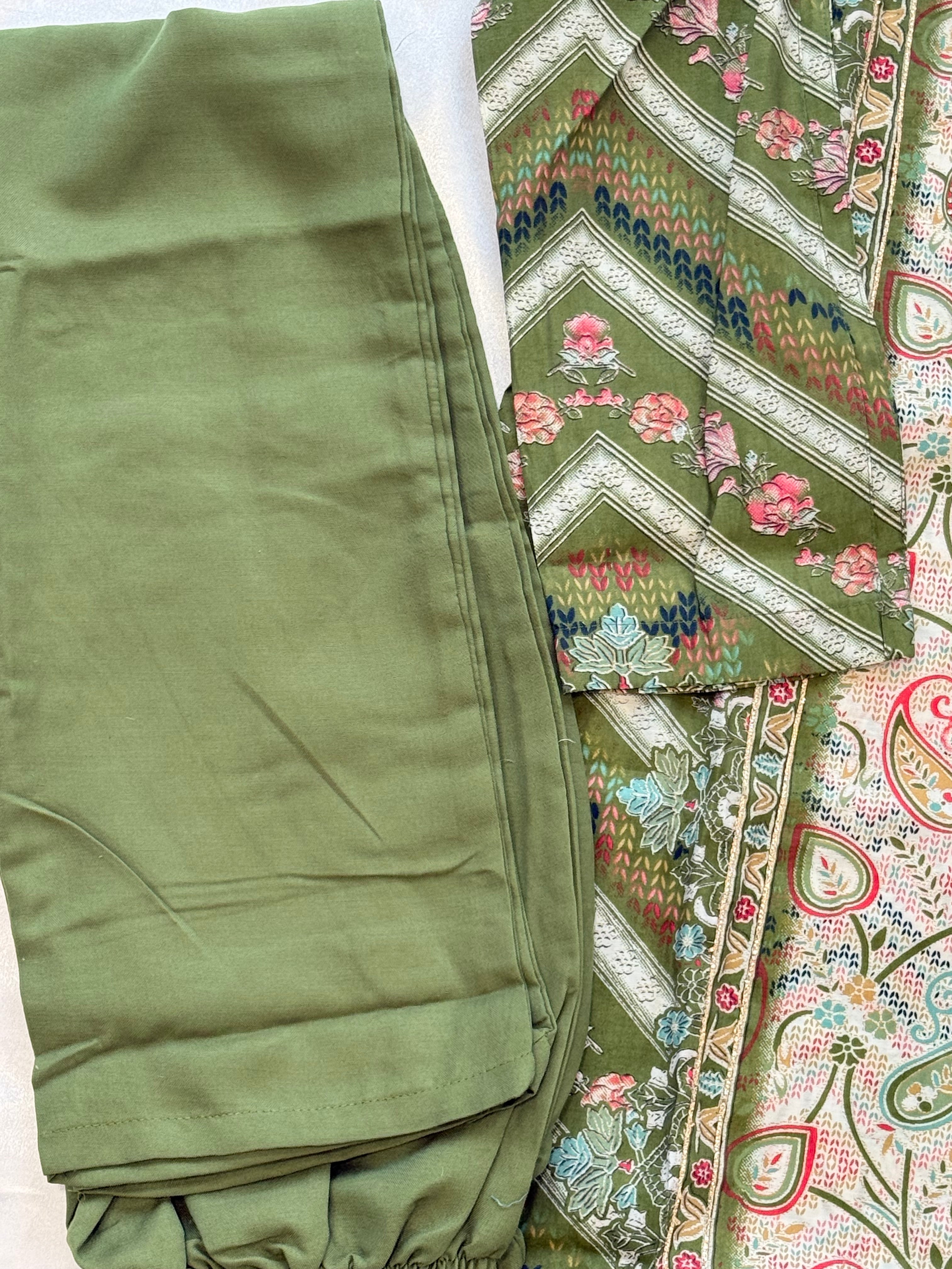 ZARA MUSLIN READYMADE SUIT 2 Q