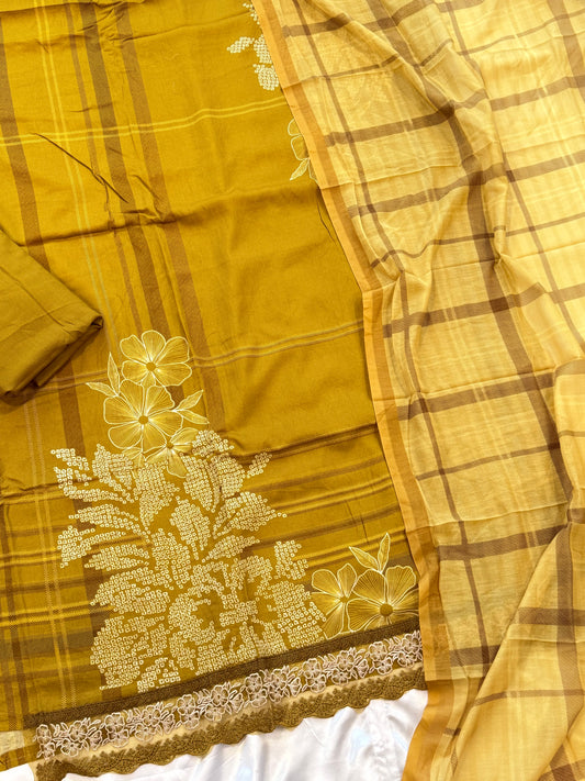 SVA MUSTERED LAWN EMBROIDER SUIT 2 Q