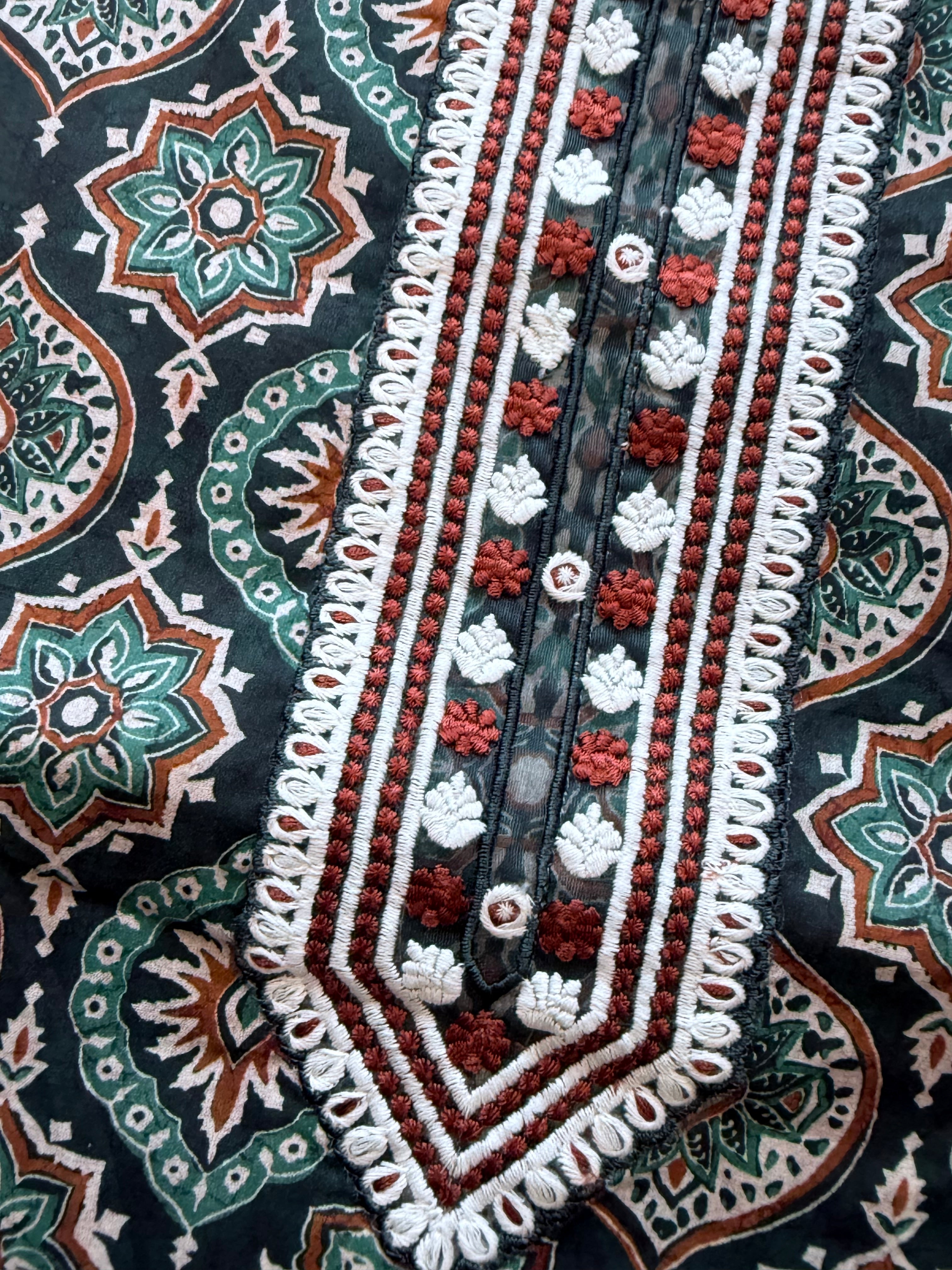 AJRAK LAWN EMBROIDERY SUIT 3