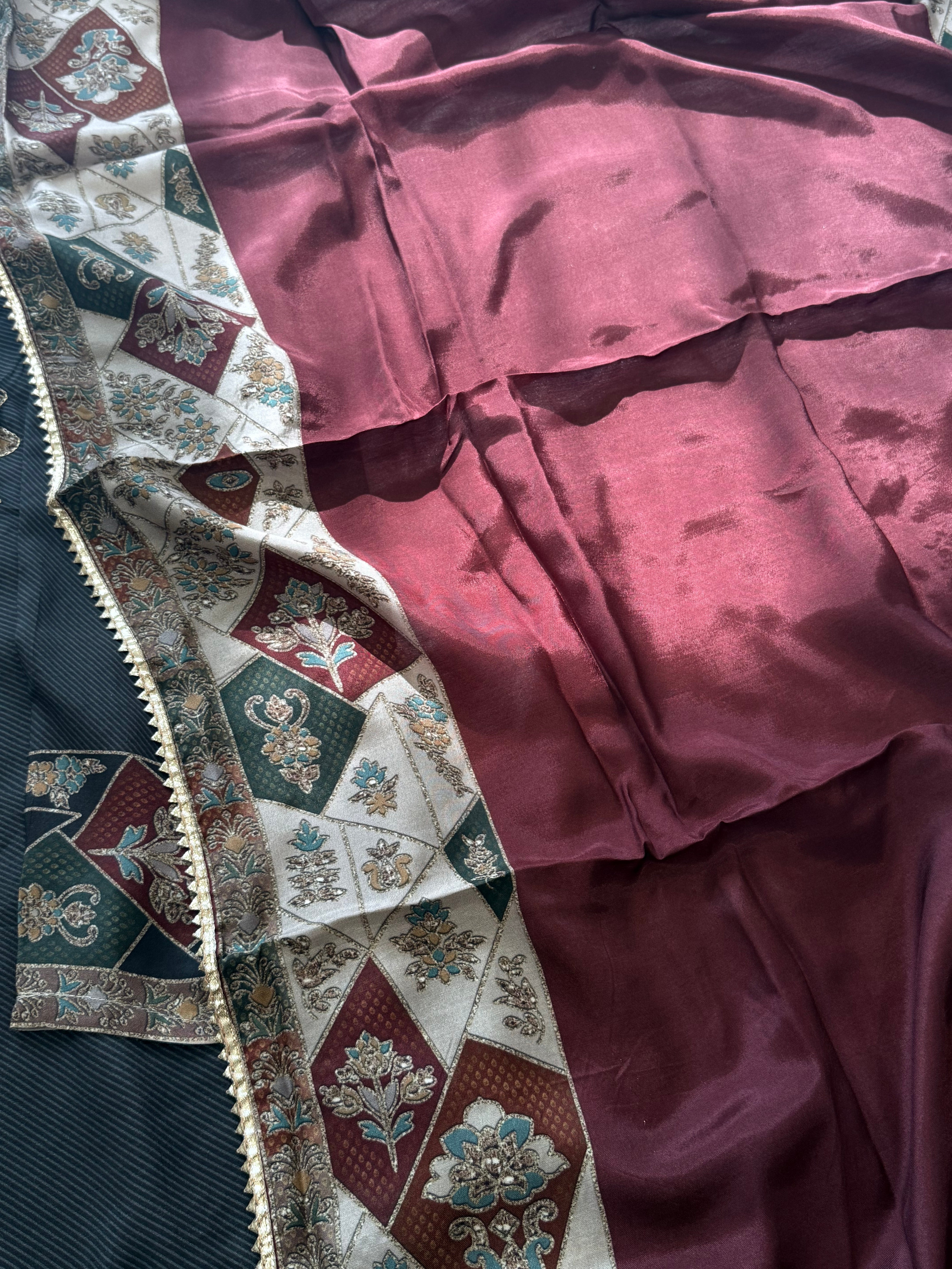 RAHI MUSLIN FARSHI SHALWAR SUIT