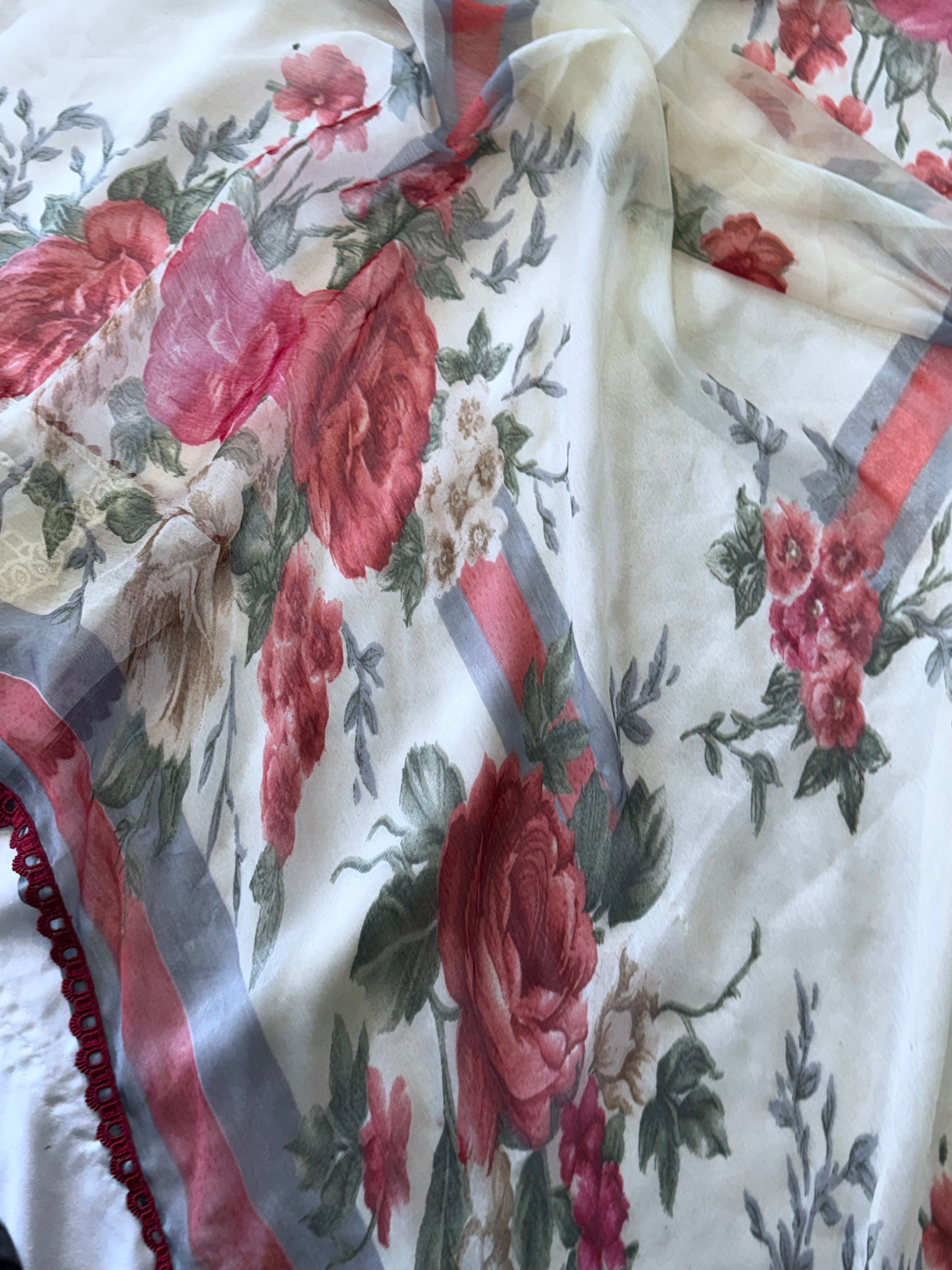 FLORAL COTTON PATCH FARSHI SHALWAR SUIT