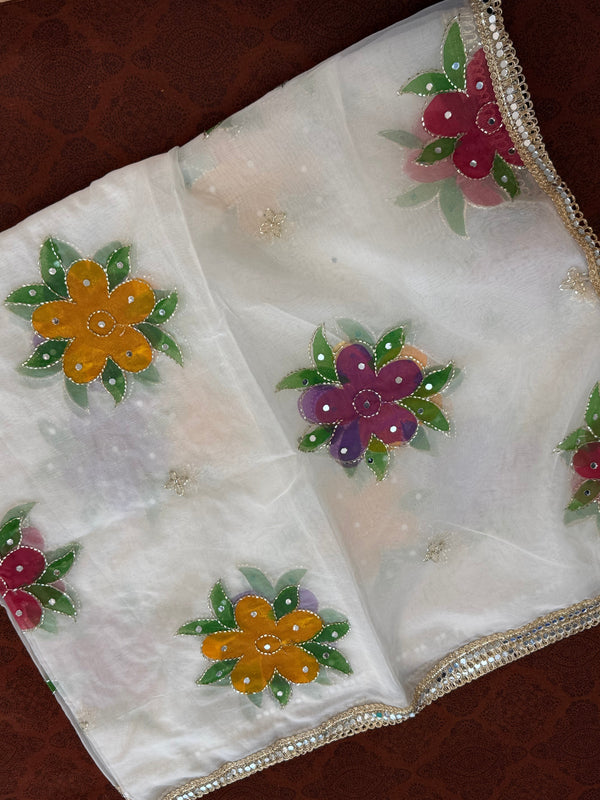 PAKISTAN FLORAL DUPATTA 1 Q