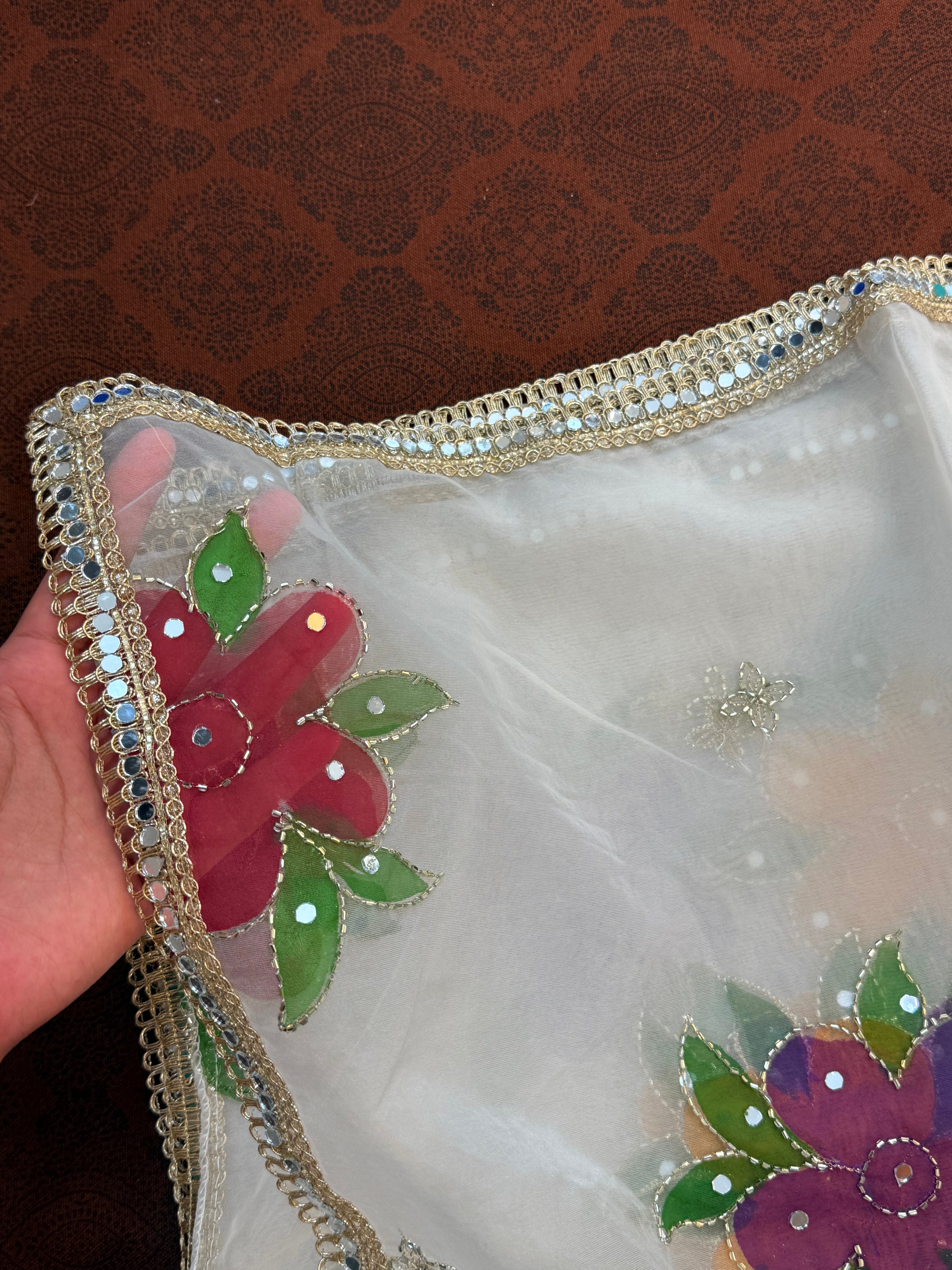 PAKISTAN FLORAL DUPATTA 1 Q