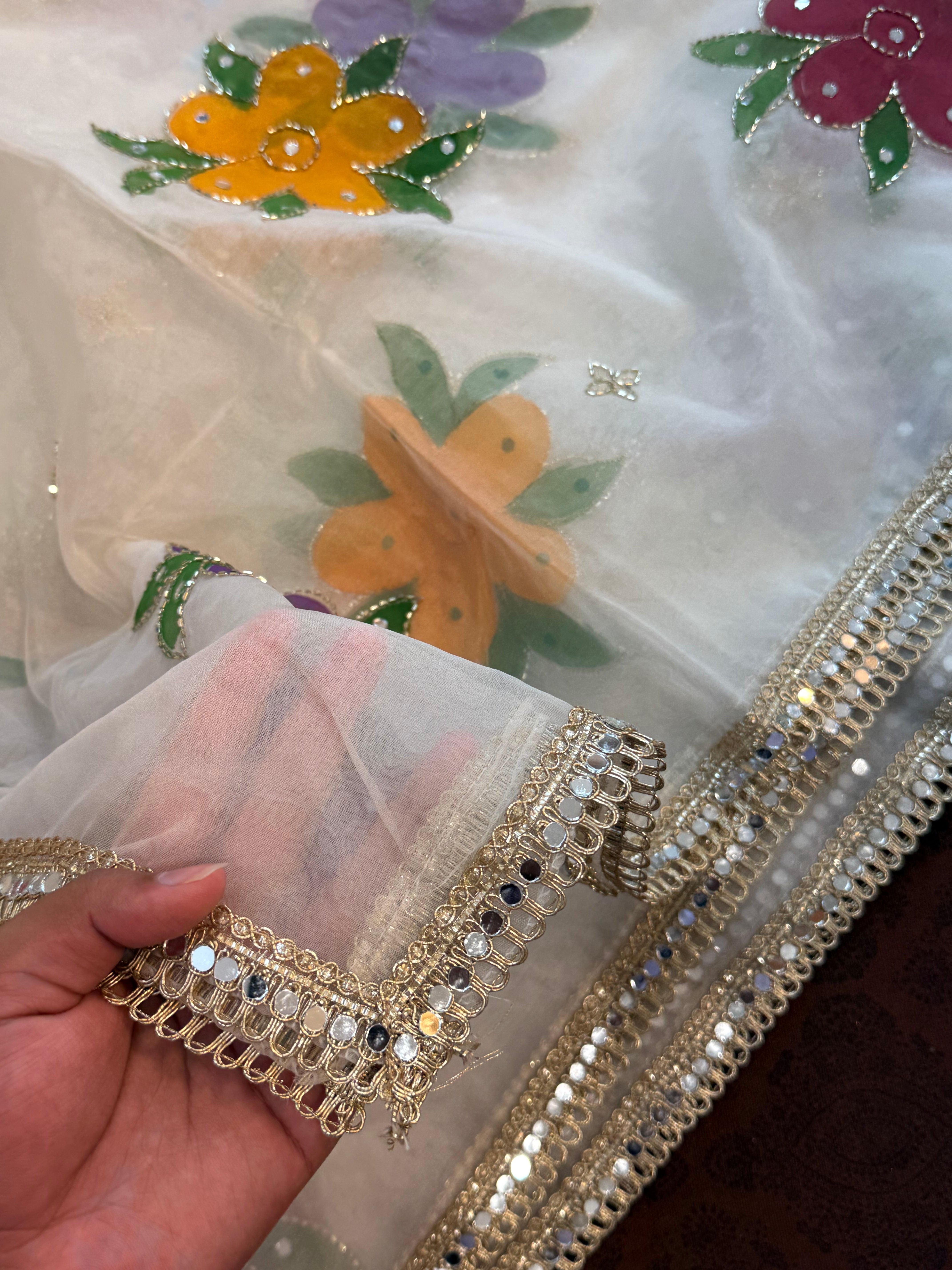 PAKISTAN FLORAL DUPATTA 1 Q