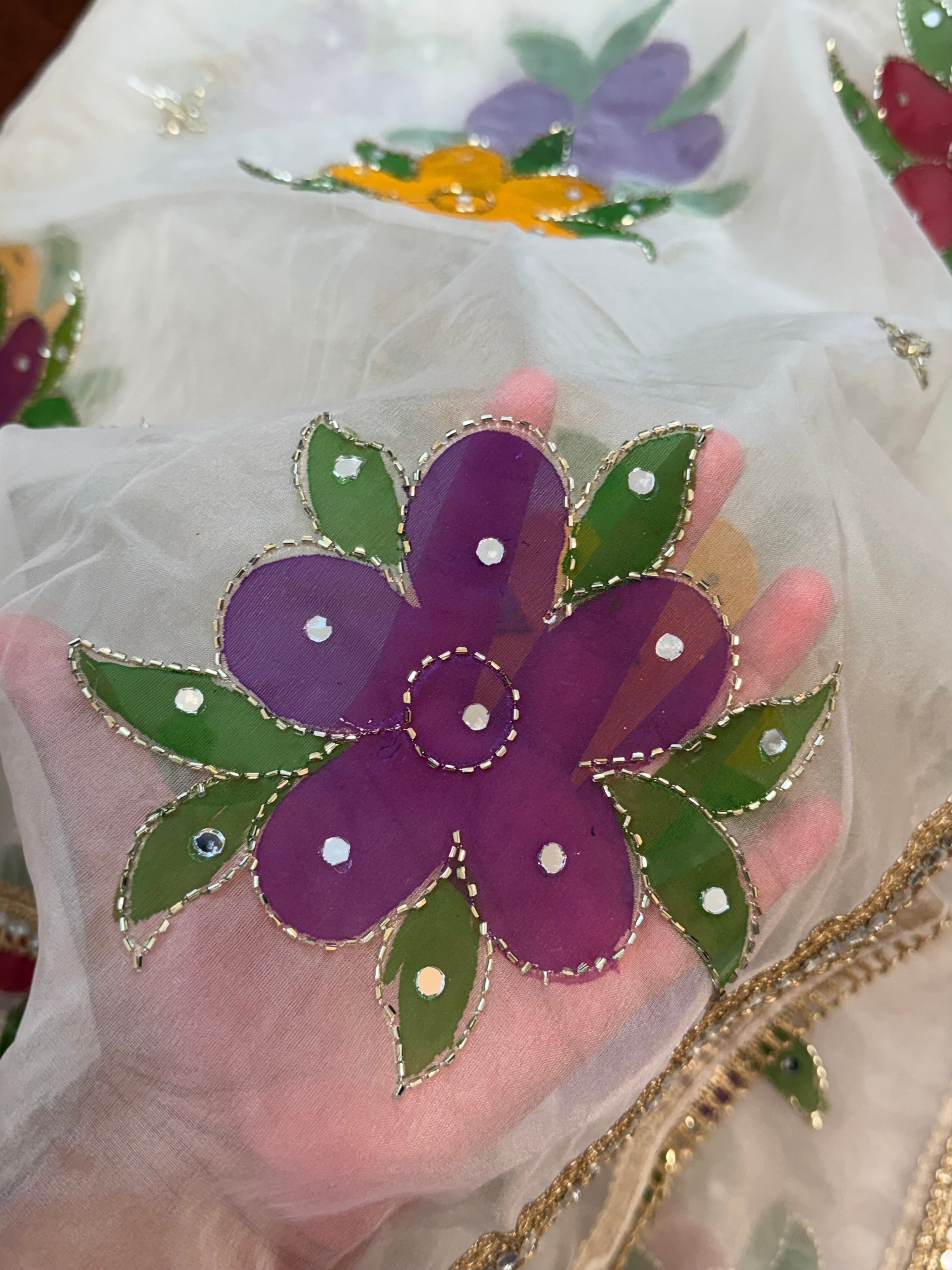 PAKISTAN FLORAL DUPATTA 1 Q