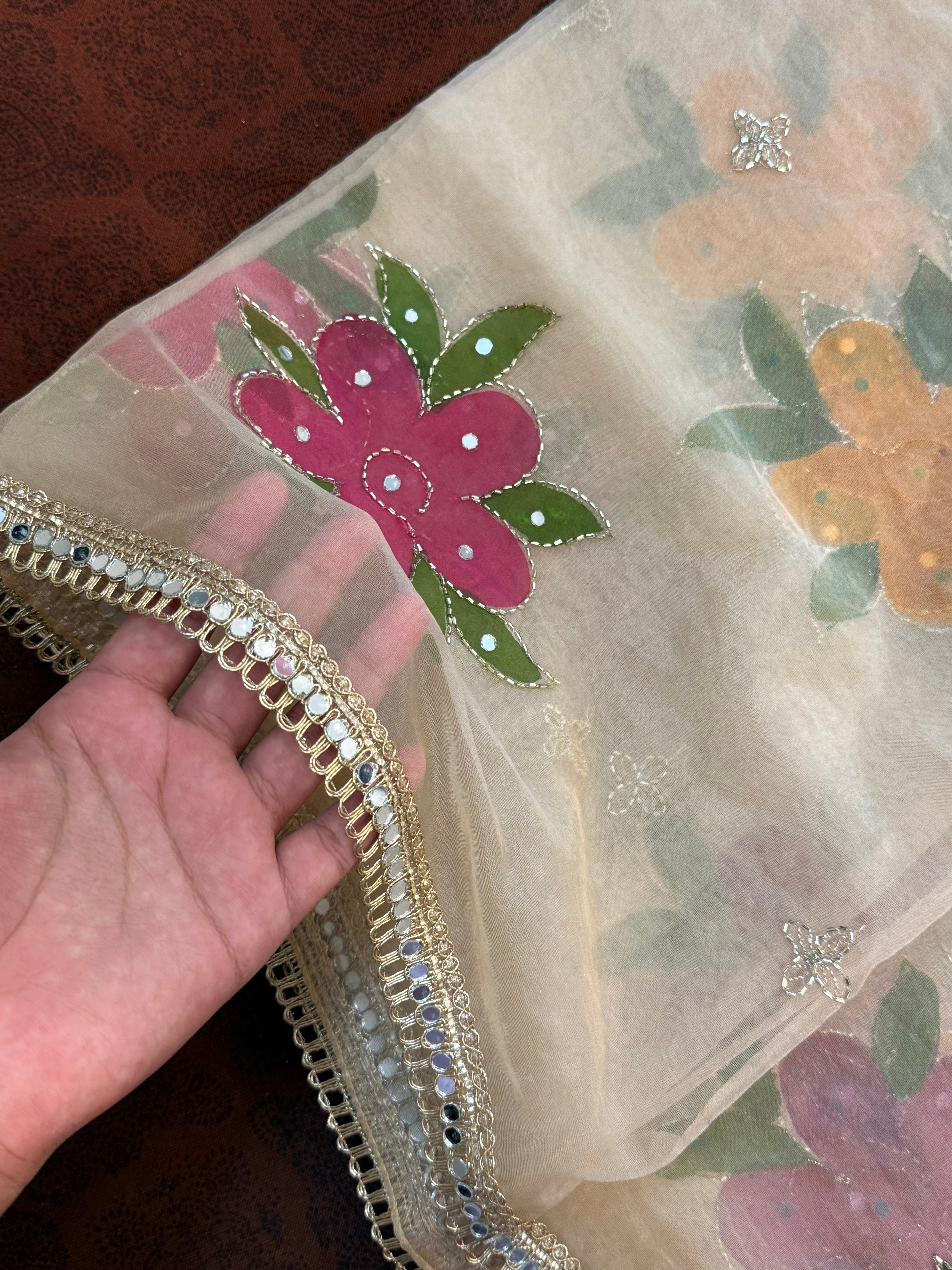 PAKISTAN FLORAL DUPATTA 2Q