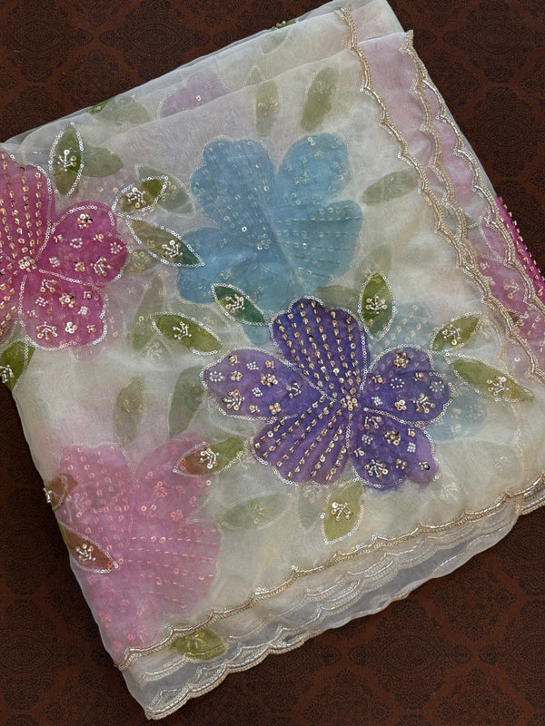 PAKISTAN FLORAL DUPATTA 3 Q