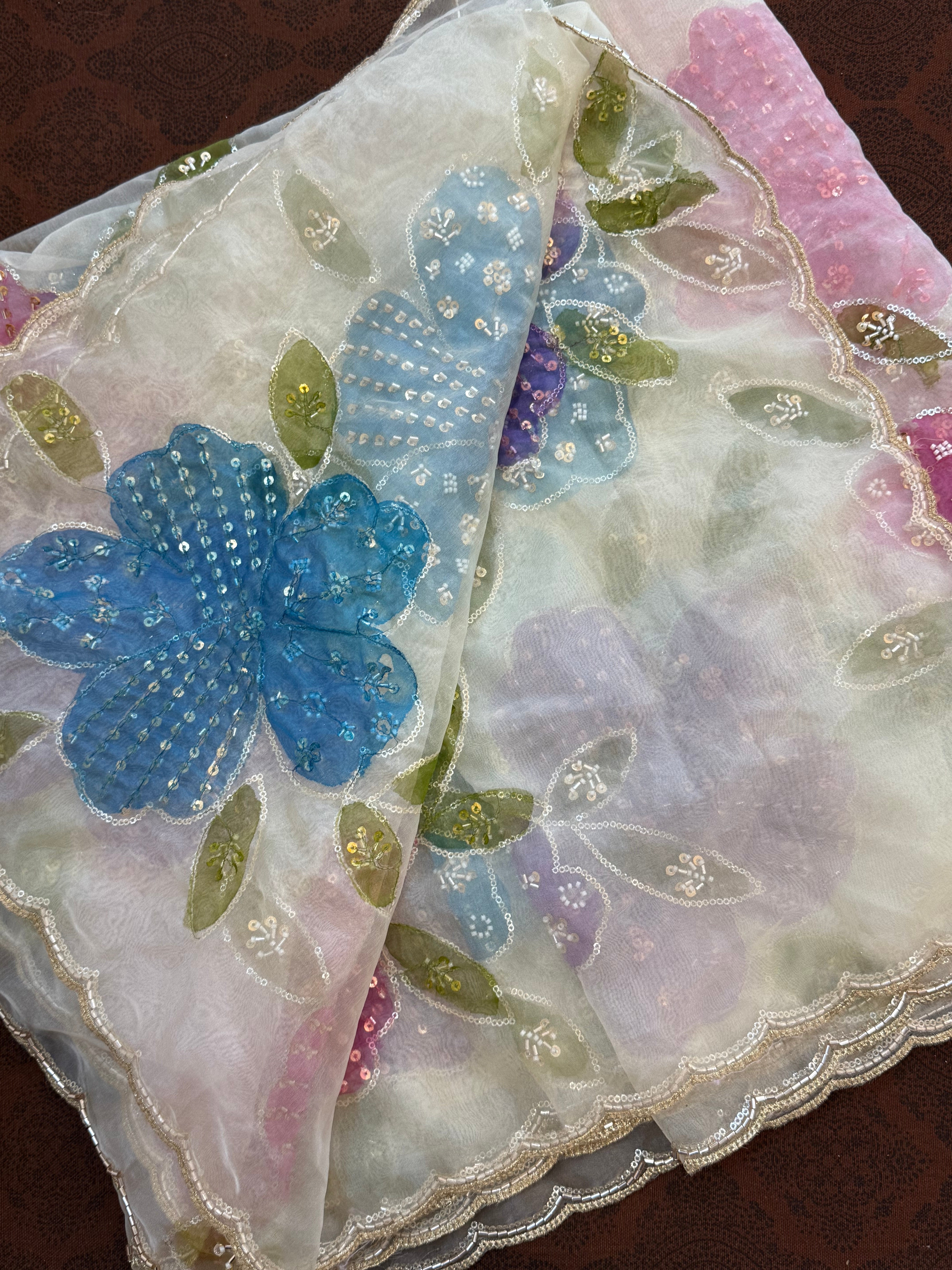 PAKISTAN FLORAL DUPATTA 3 Q