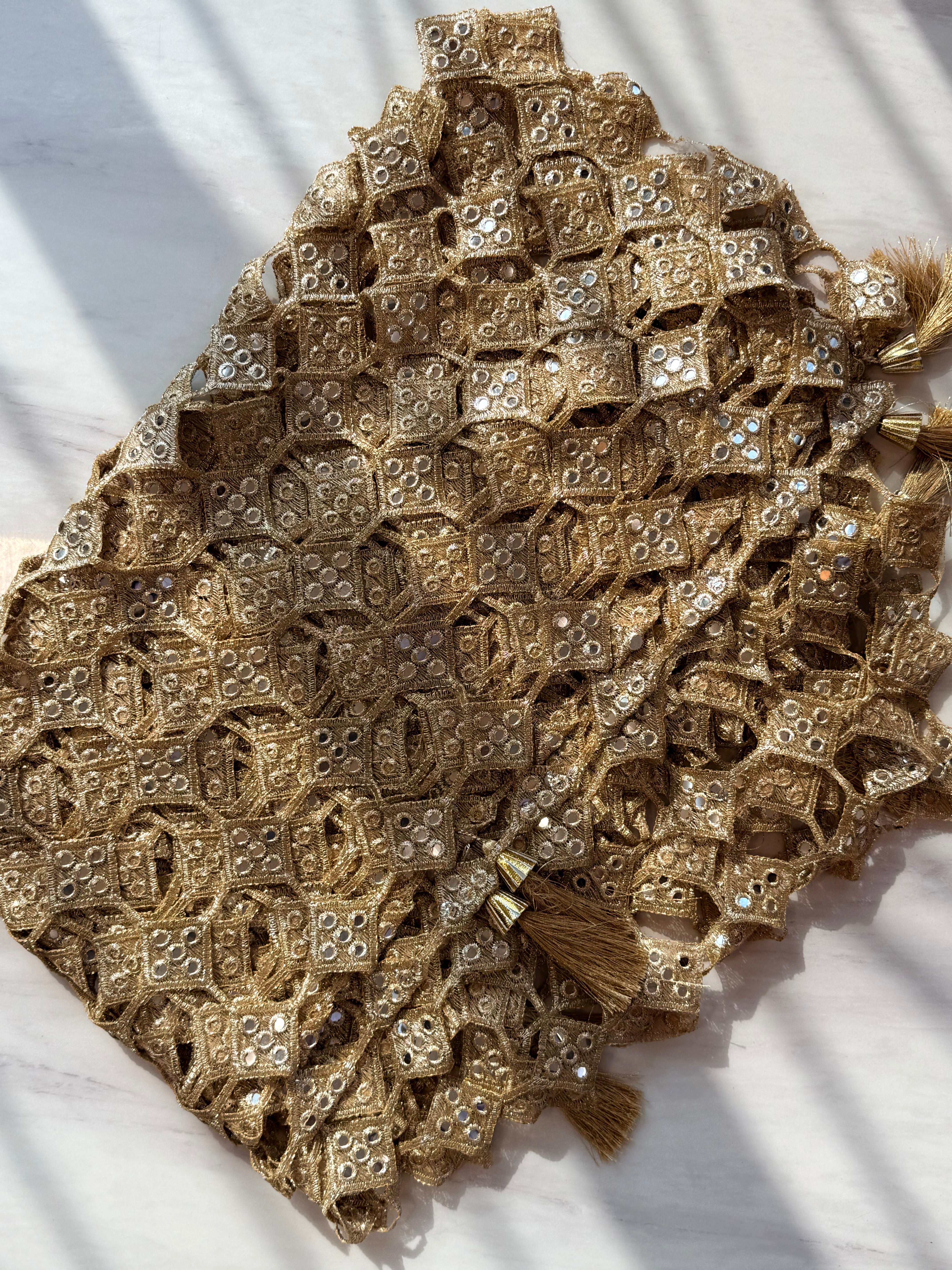 HANIA MIRROR JAAL DUPATTA Q