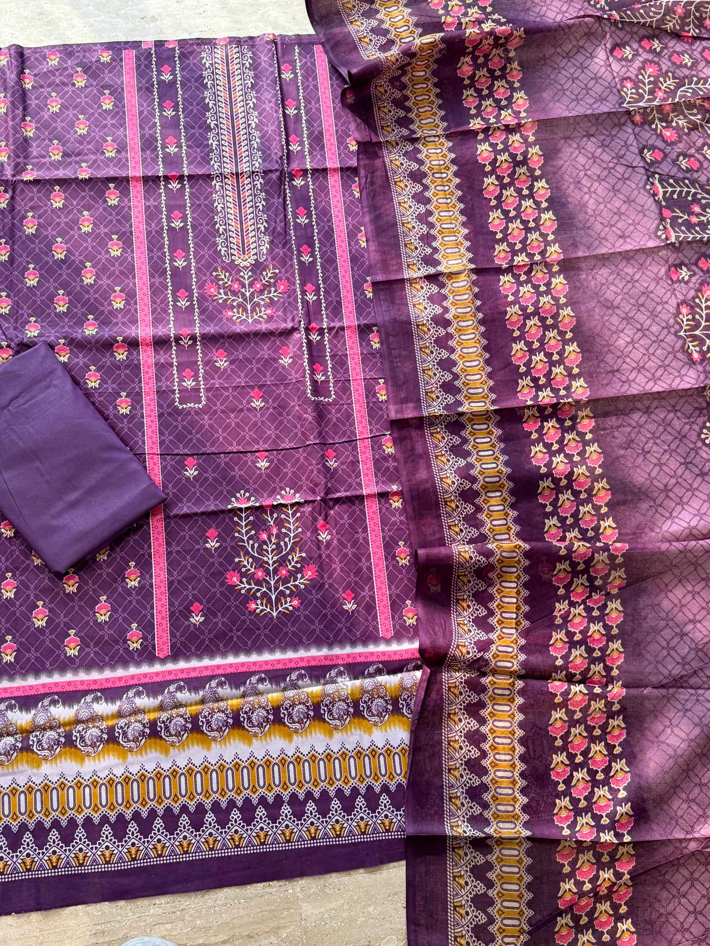 PURE COTTON PRINTED SUIT 7 Q