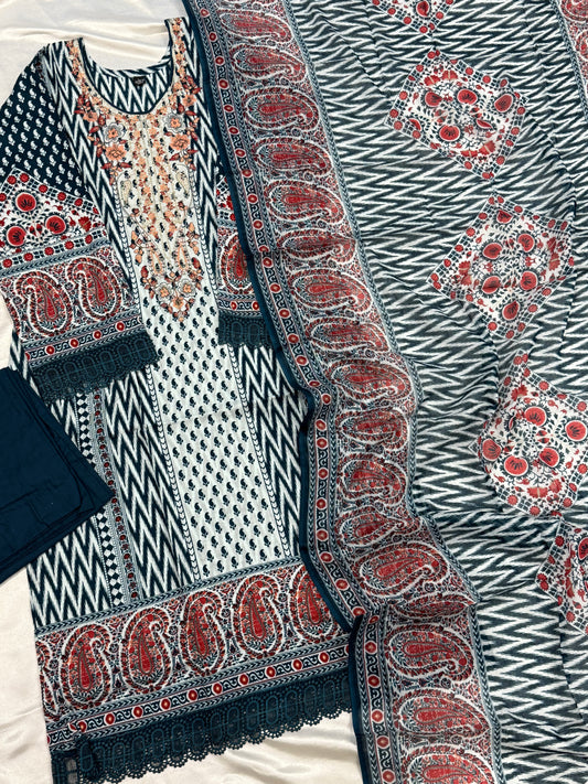 ELAHE LAWN READYMADE SUIT 2 Q