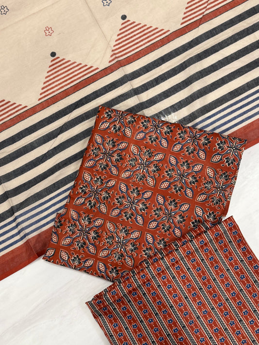 DT LAWN PRINTED SUIT 3 Q