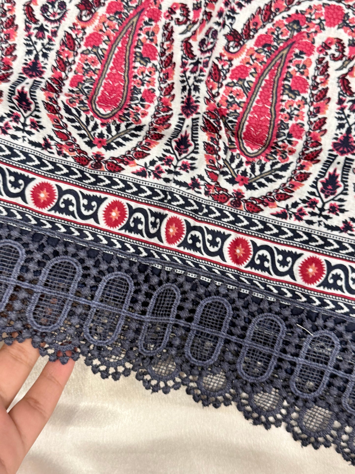ELAHE BLUE LAWN READYMADE SUIT 3 Q